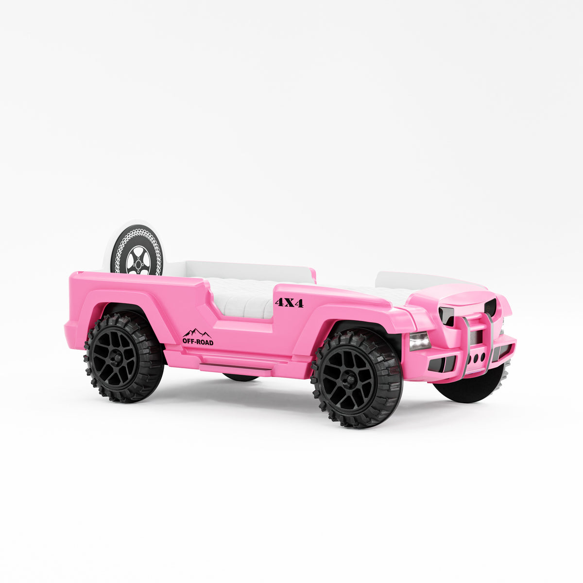 Letto Auto Jeep con LED - Rosa