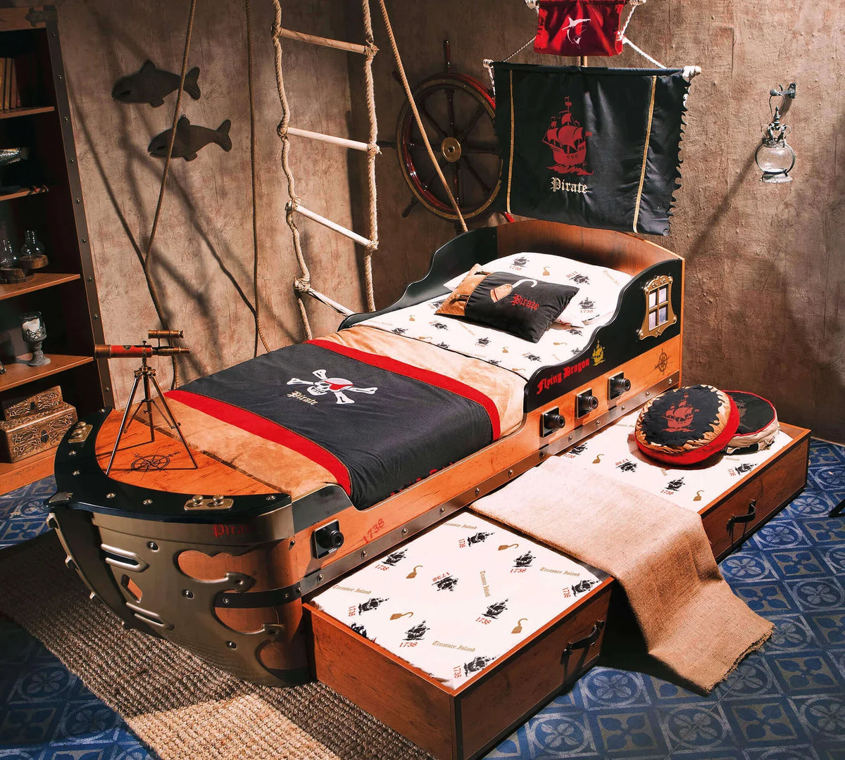 Letto Nave Pirate (90x190 cm)