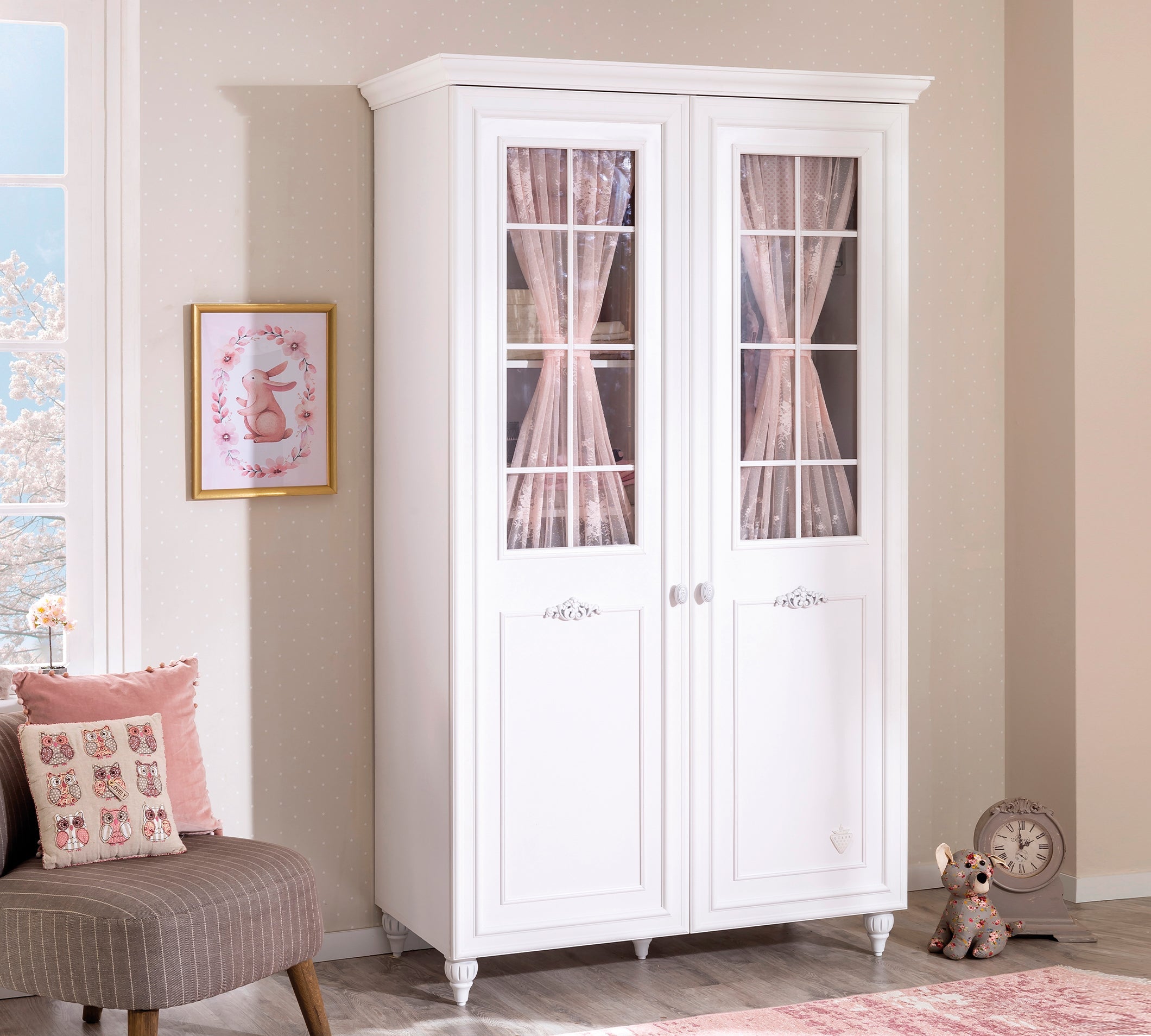 Armadio Baby Romantic a 2 Ante con Finestra