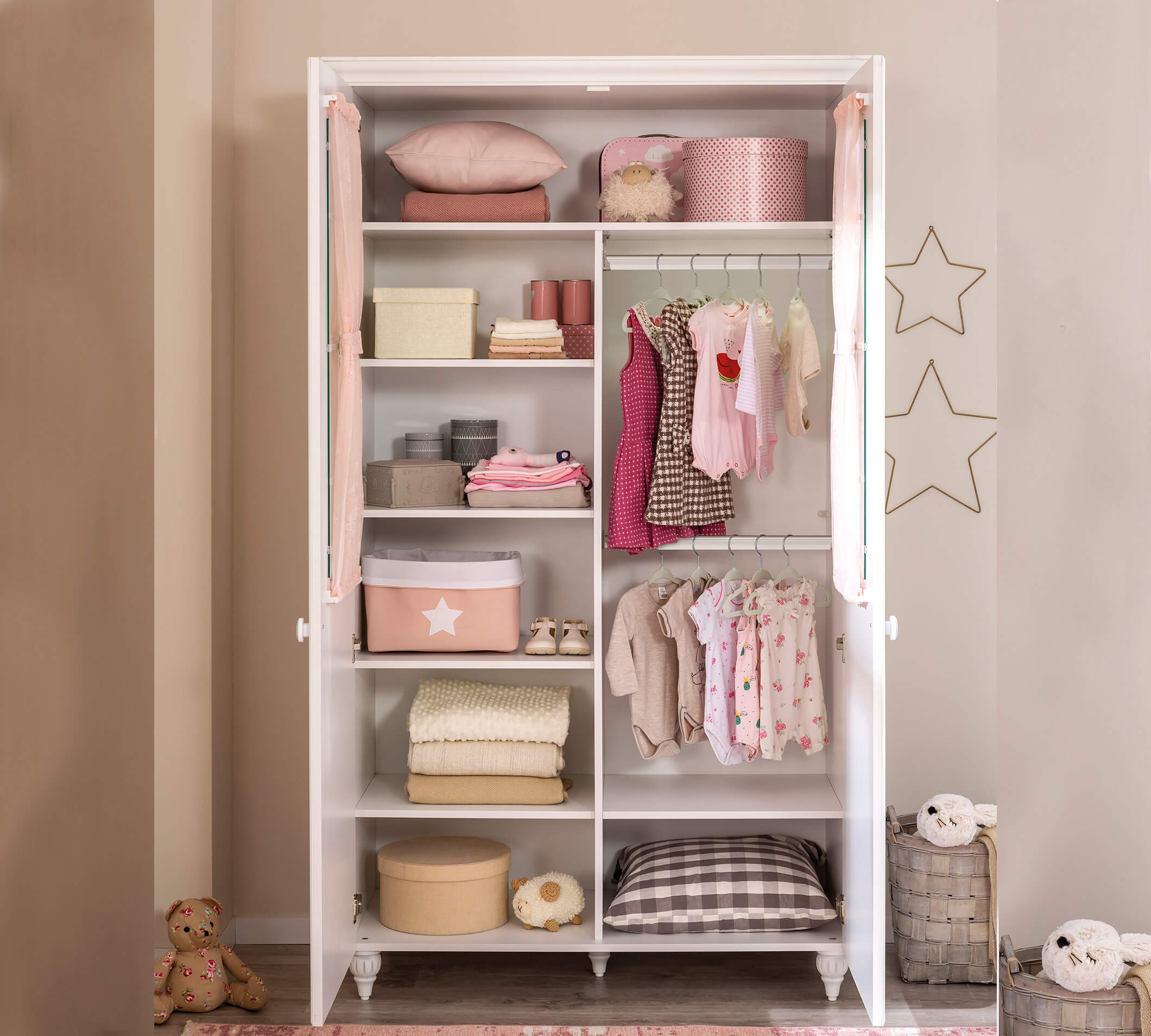 Armadio Baby Romantic a 2 Ante con Finestra