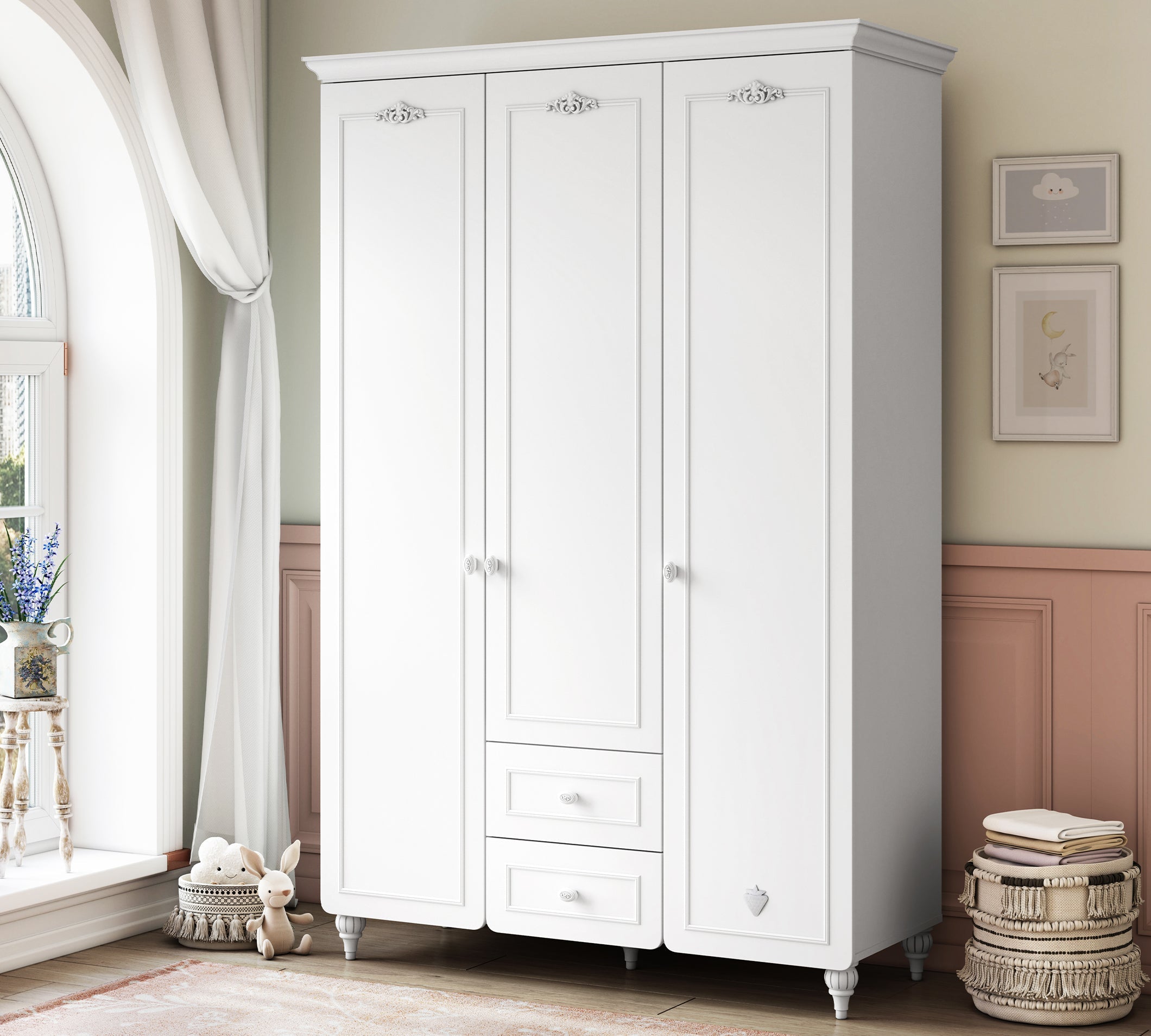 Armadio Baby Romantic a 3 Ante