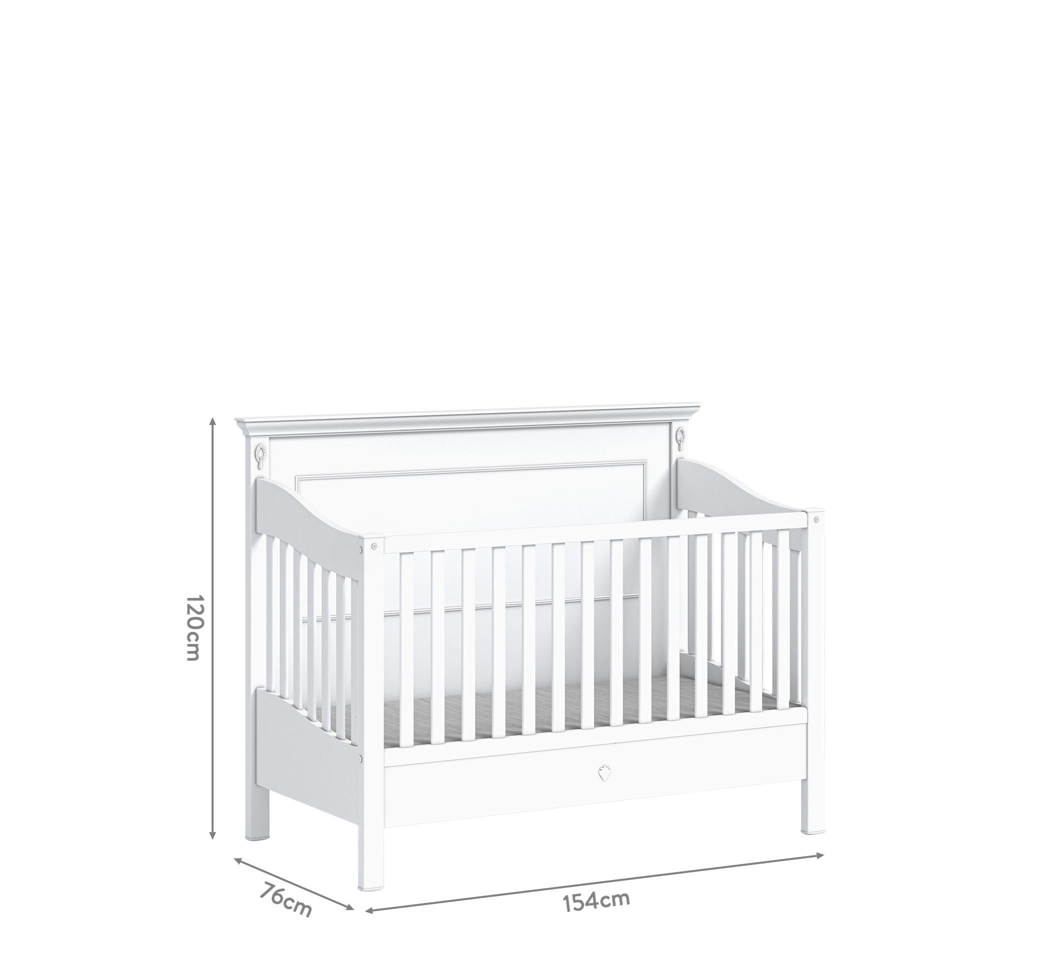 Letto Daybed Baby Romantic (70x140 cm)