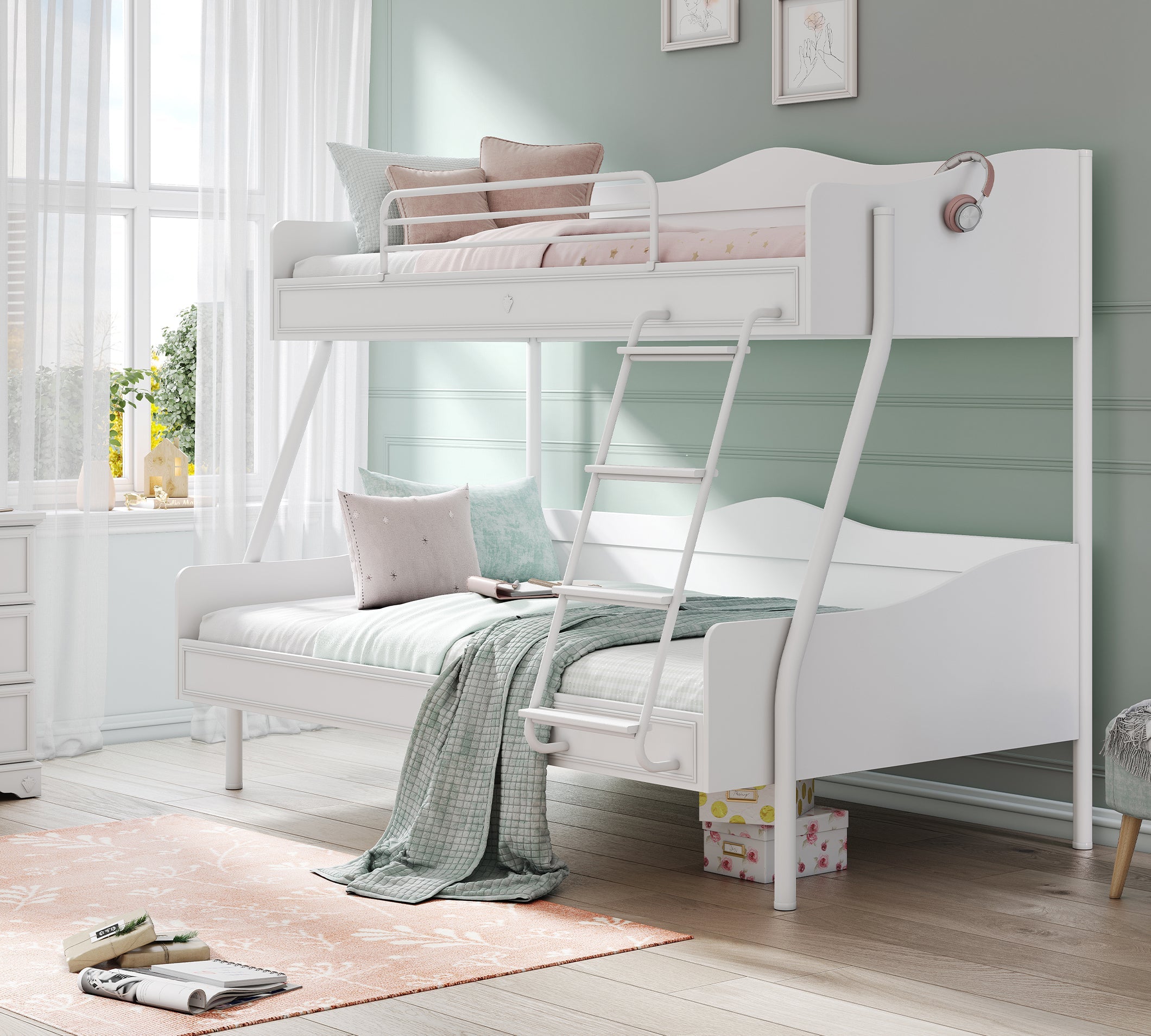 Letto a Castello Romantic Genius (90x200-120x200 cm)