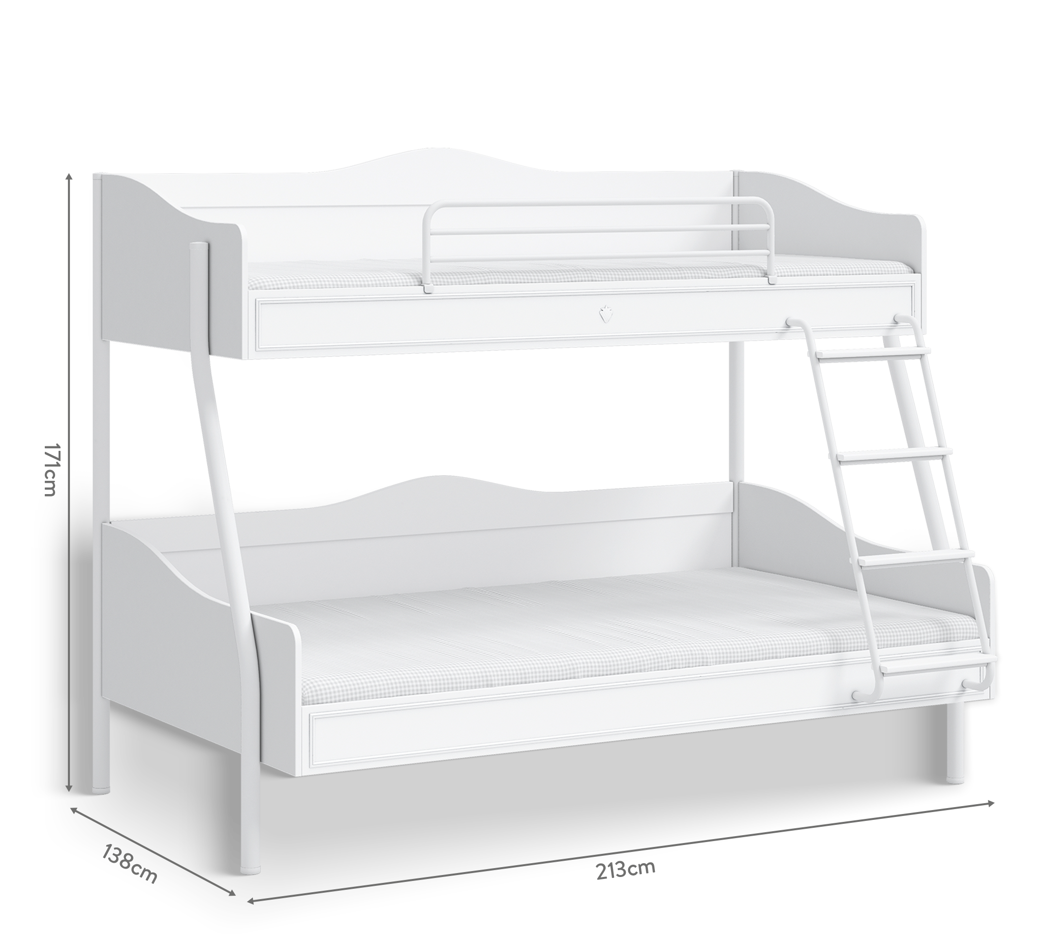 Letto a Castello Romantic Genius (90x200-120x200 cm)