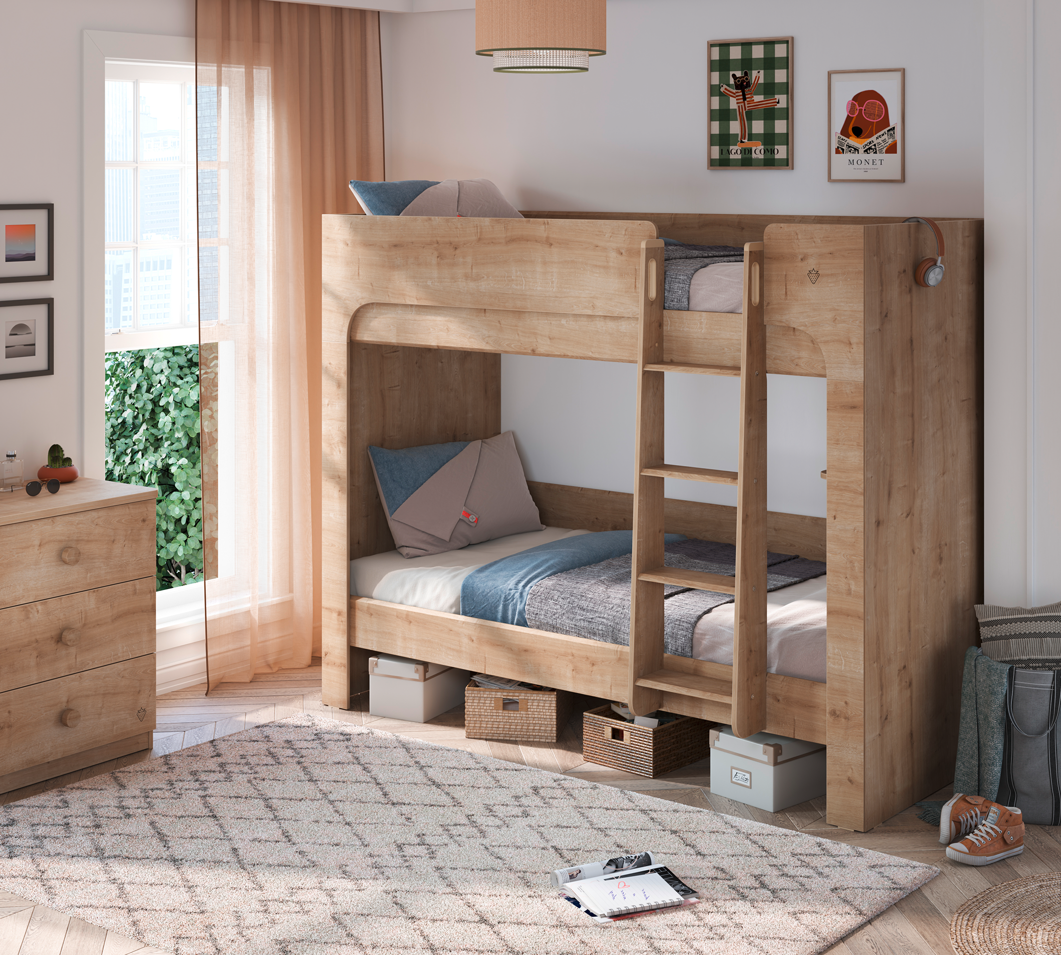 Letto a Castello Nest Mocha (90x200 cm)