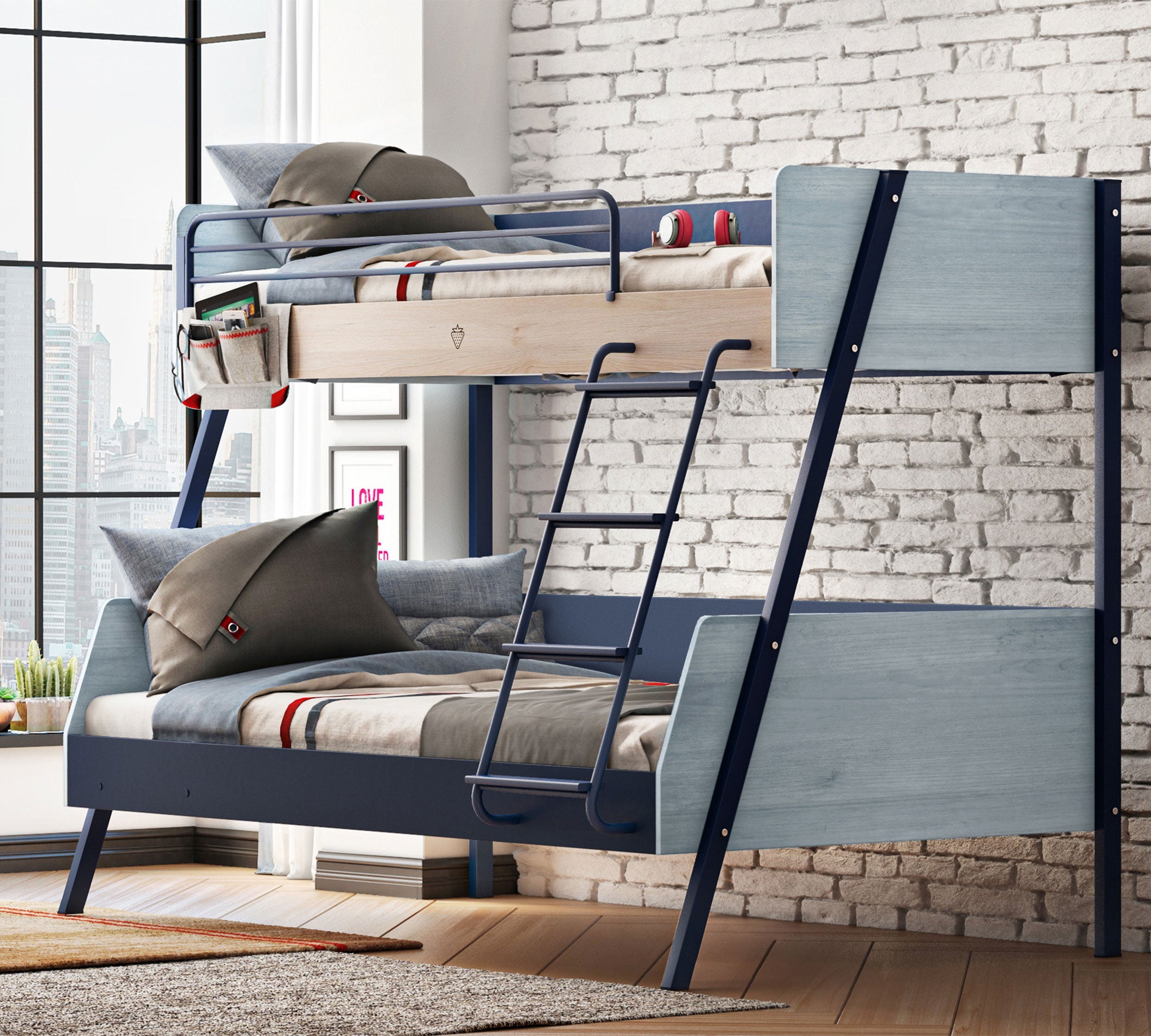 Letto a Castello Trio Largo (90x200-120x200 cm)