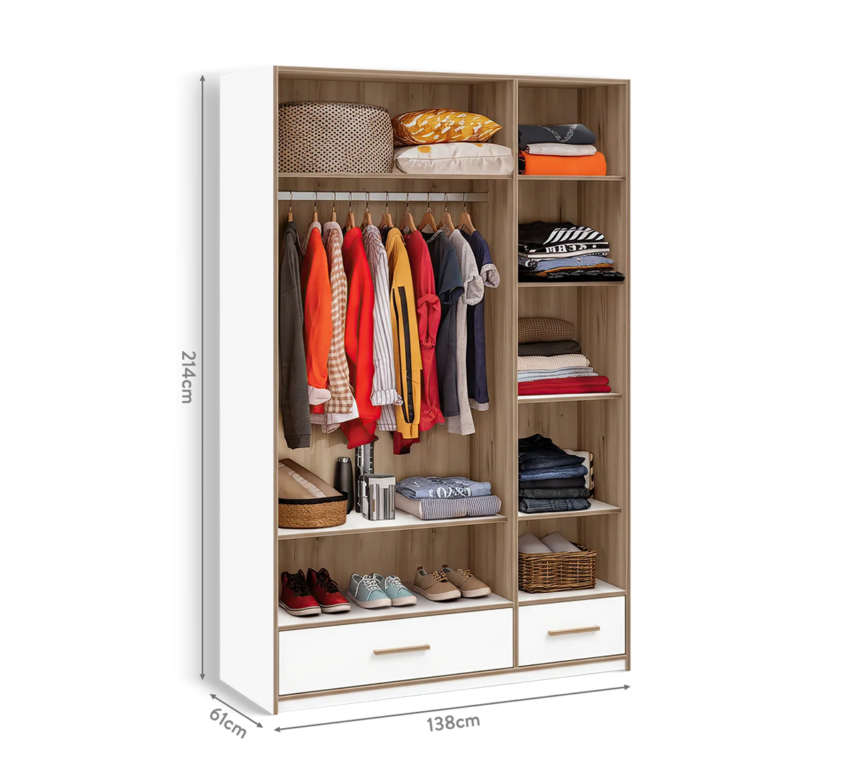 Cameretta Completa Modera + Materasso OMAGGIO: Letto Imbottito, Armadio e Scrivania