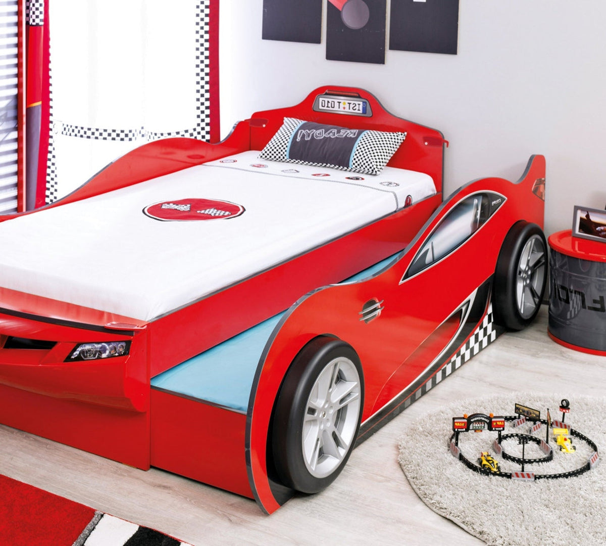 Letto a Macchina Racecup con Letto Estraibile