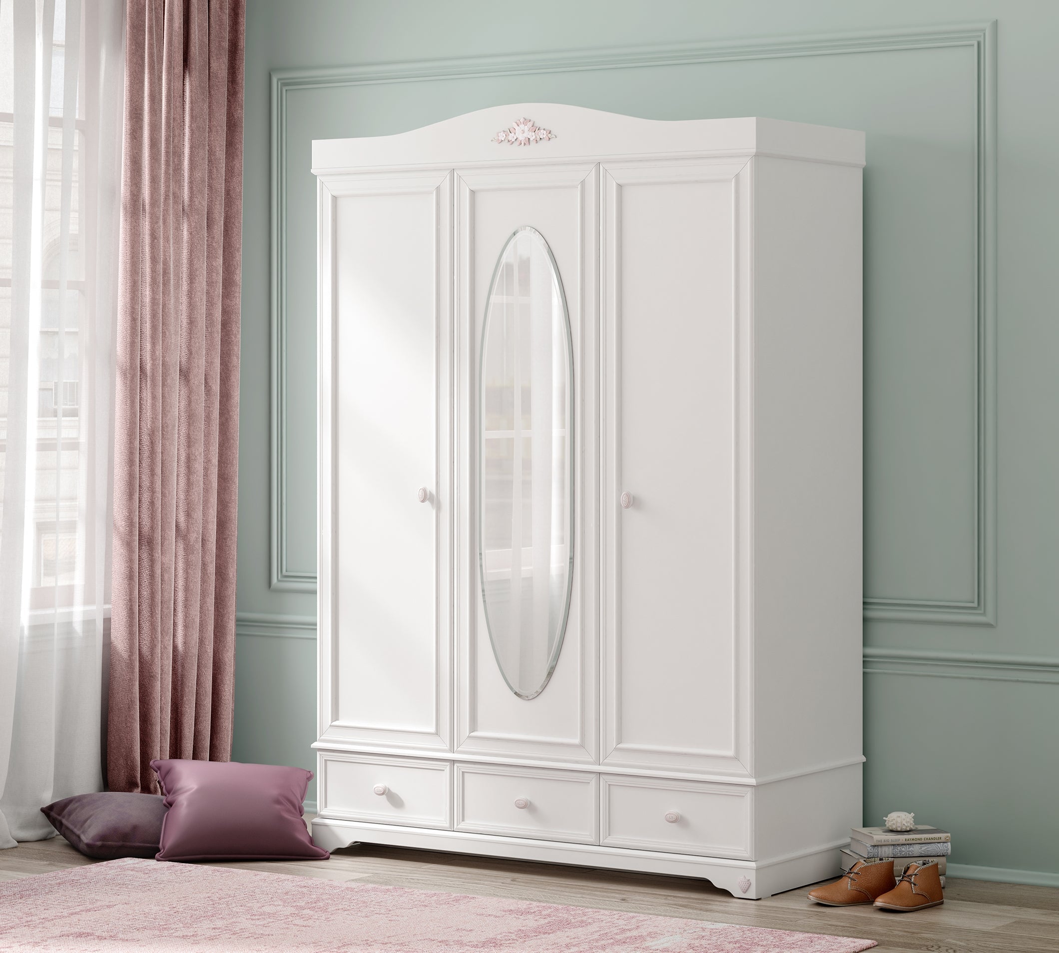 Armadio Rustik White a 3 ante