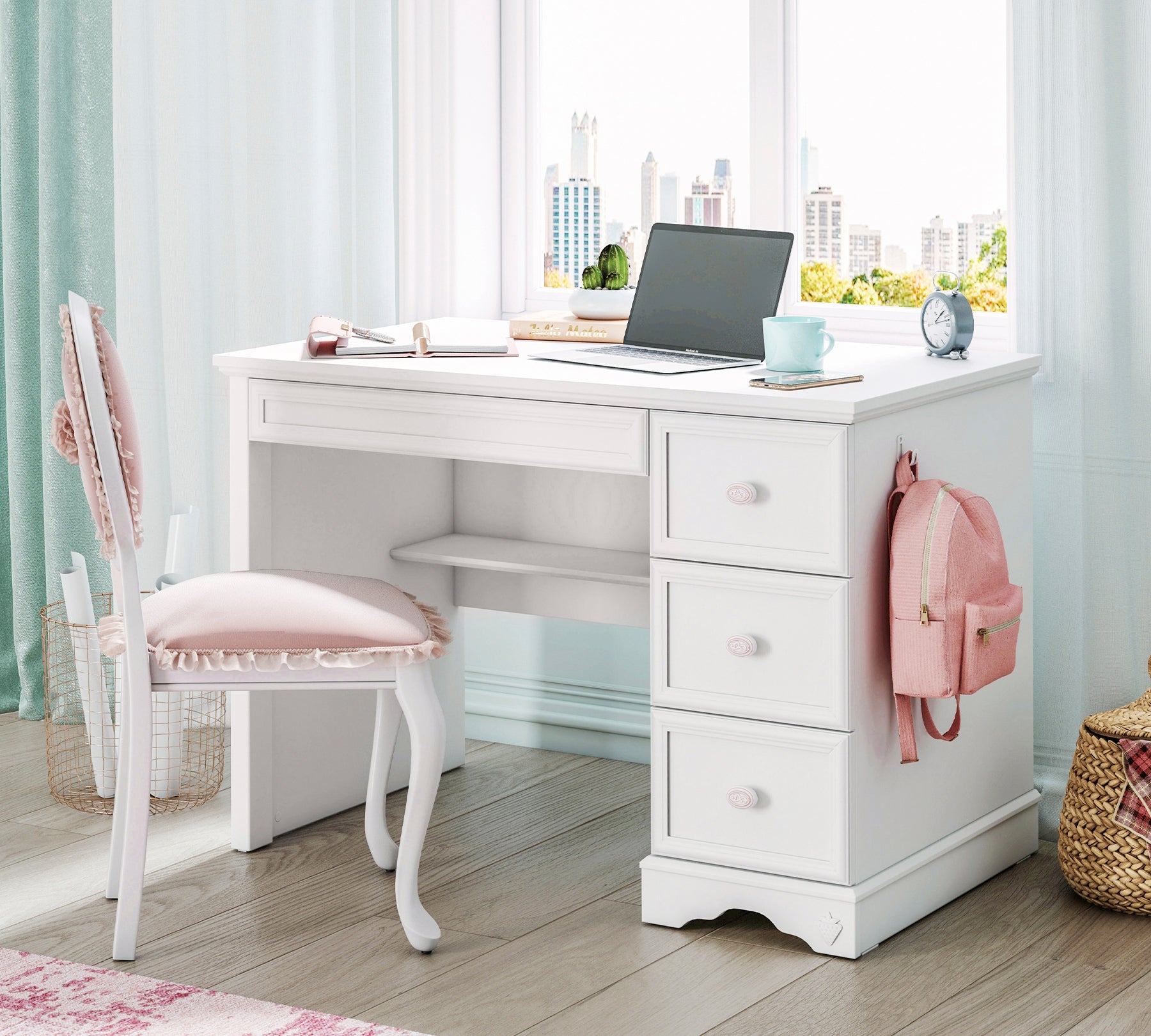 Scrivania Rustik White Stretta