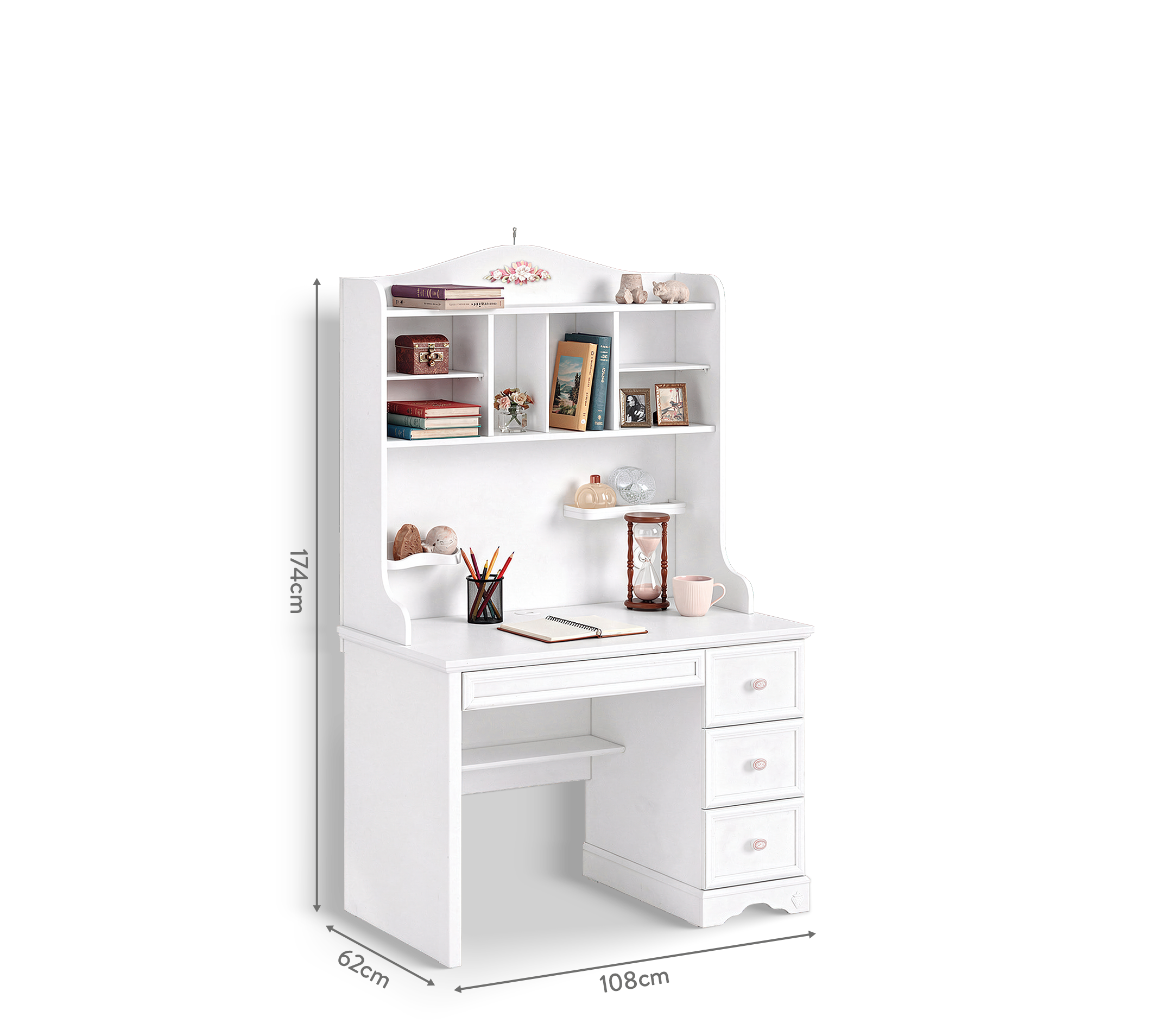 Scrivania Rustik White Stretta (Unità)