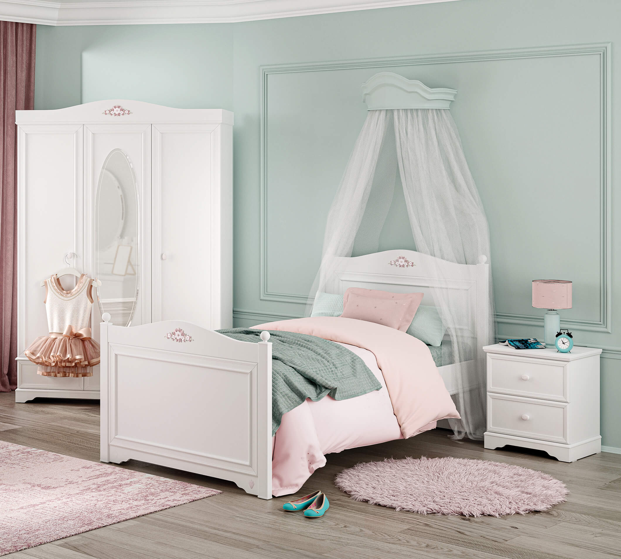 Letto Rustik Bianco
