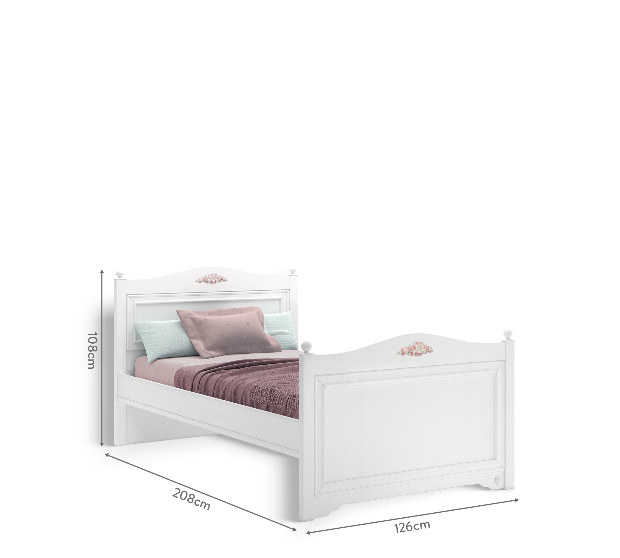 Letto Rustik Bianco