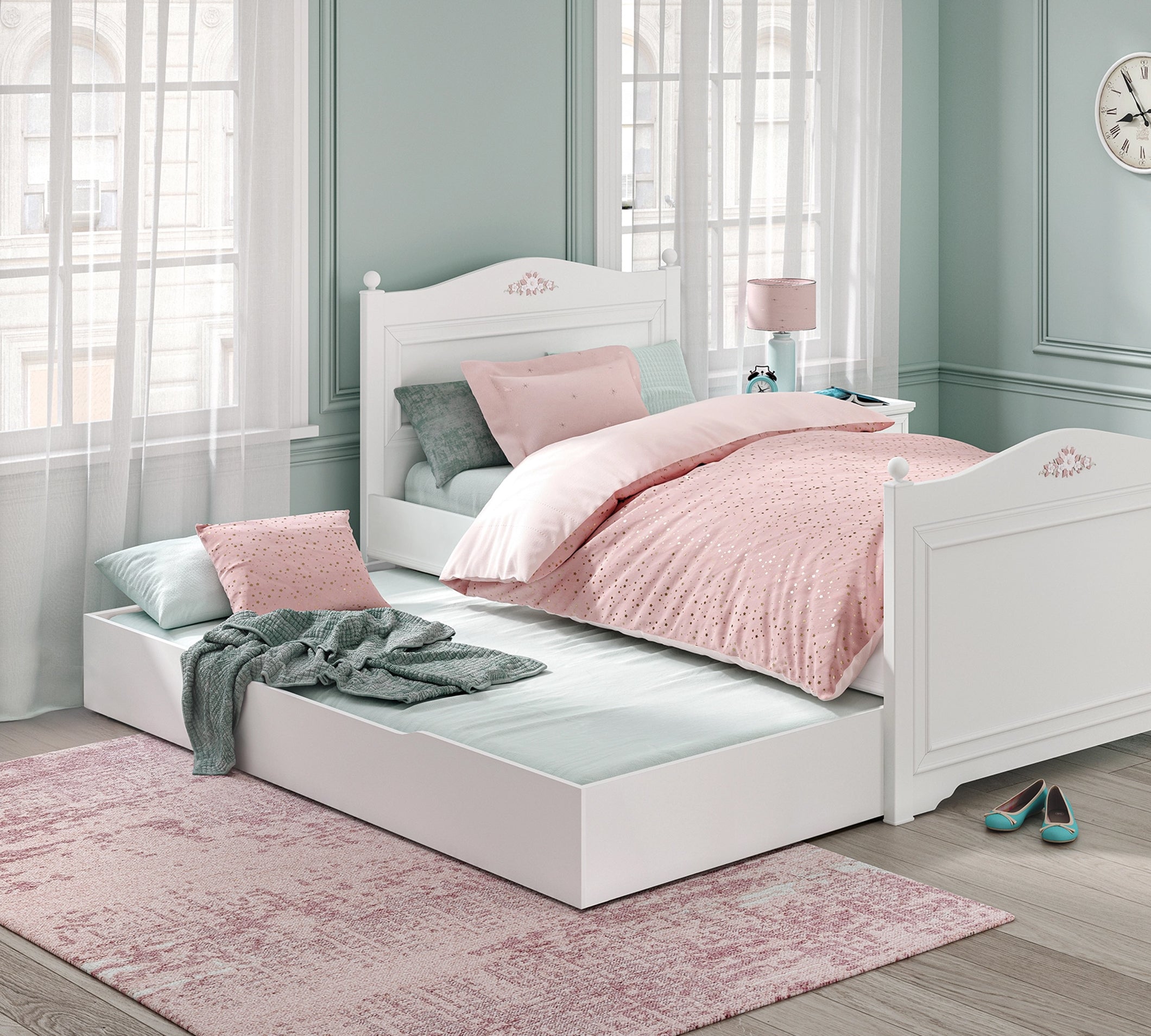 Letto Inferiore Rustik White (90x190 cm)