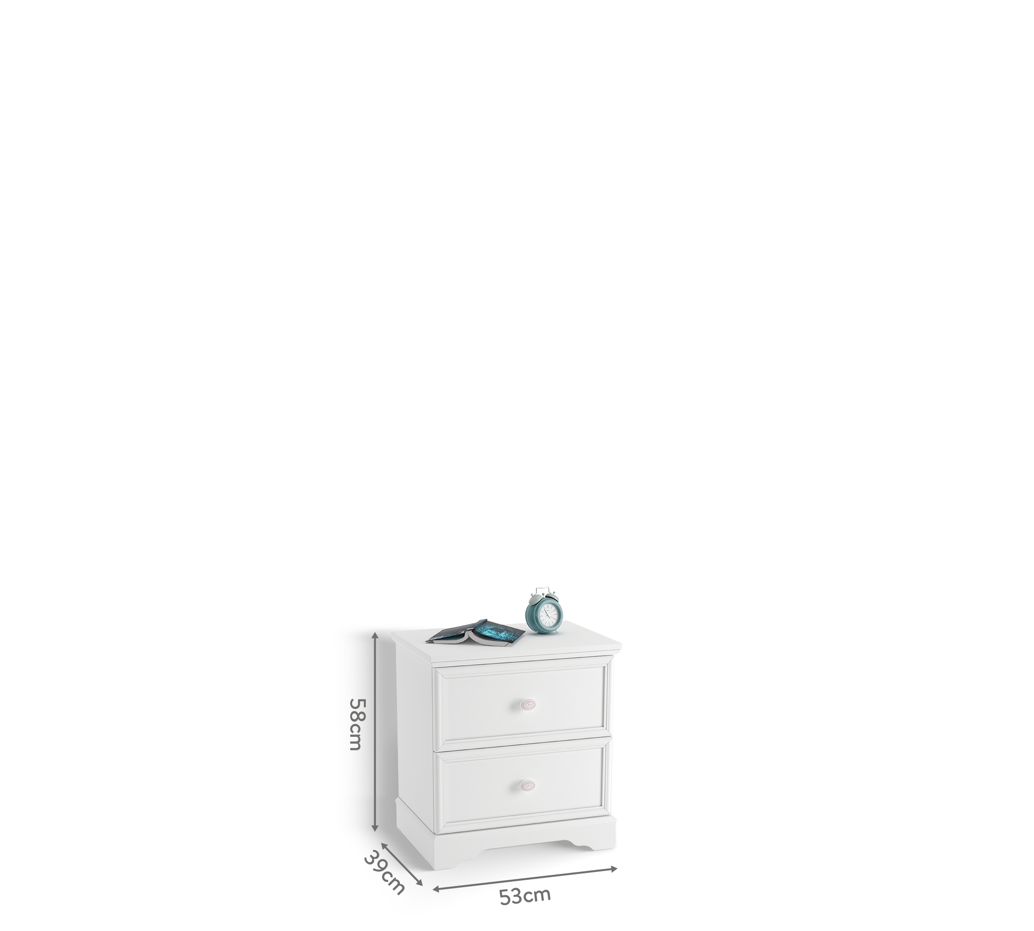 Comodino Rustik Bianco