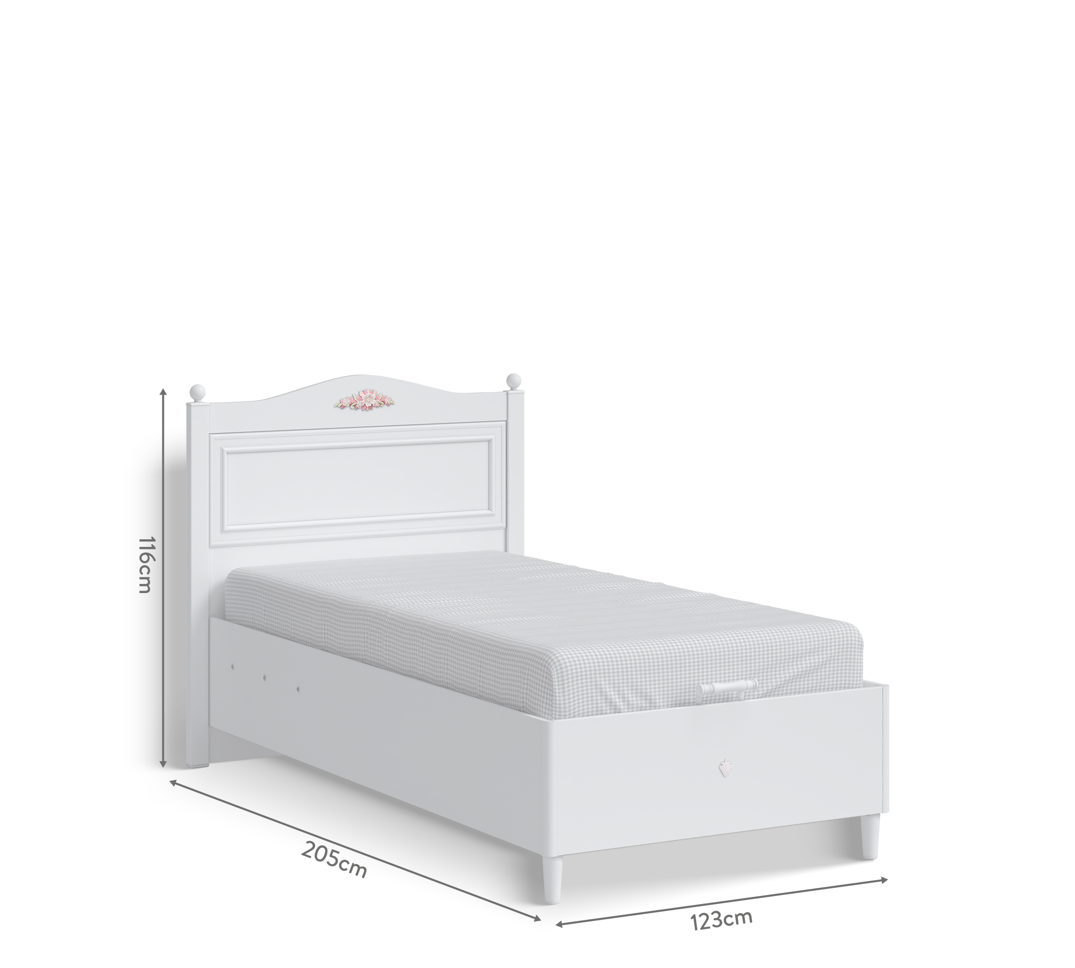 Base Letto Rustik Bianco