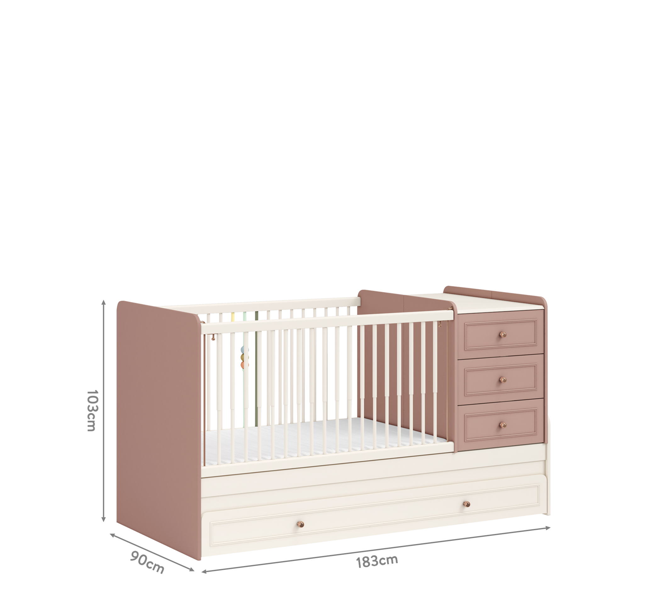 Letto per Bambini Baby Elegance Crescente (con Letto per Genitori) (80x180 cm)