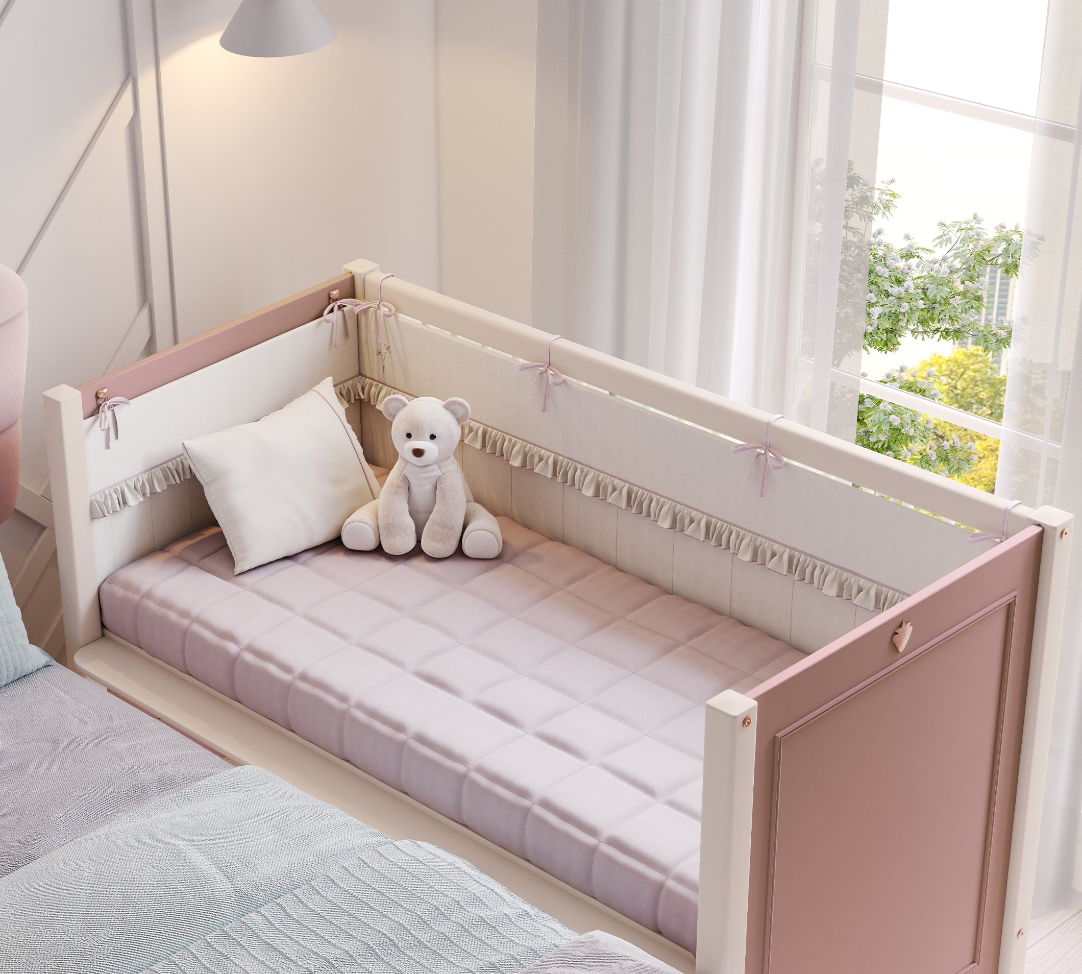 Culla Baby Elegance con Ruote (Laterale per Mamma) (60x120 cm)