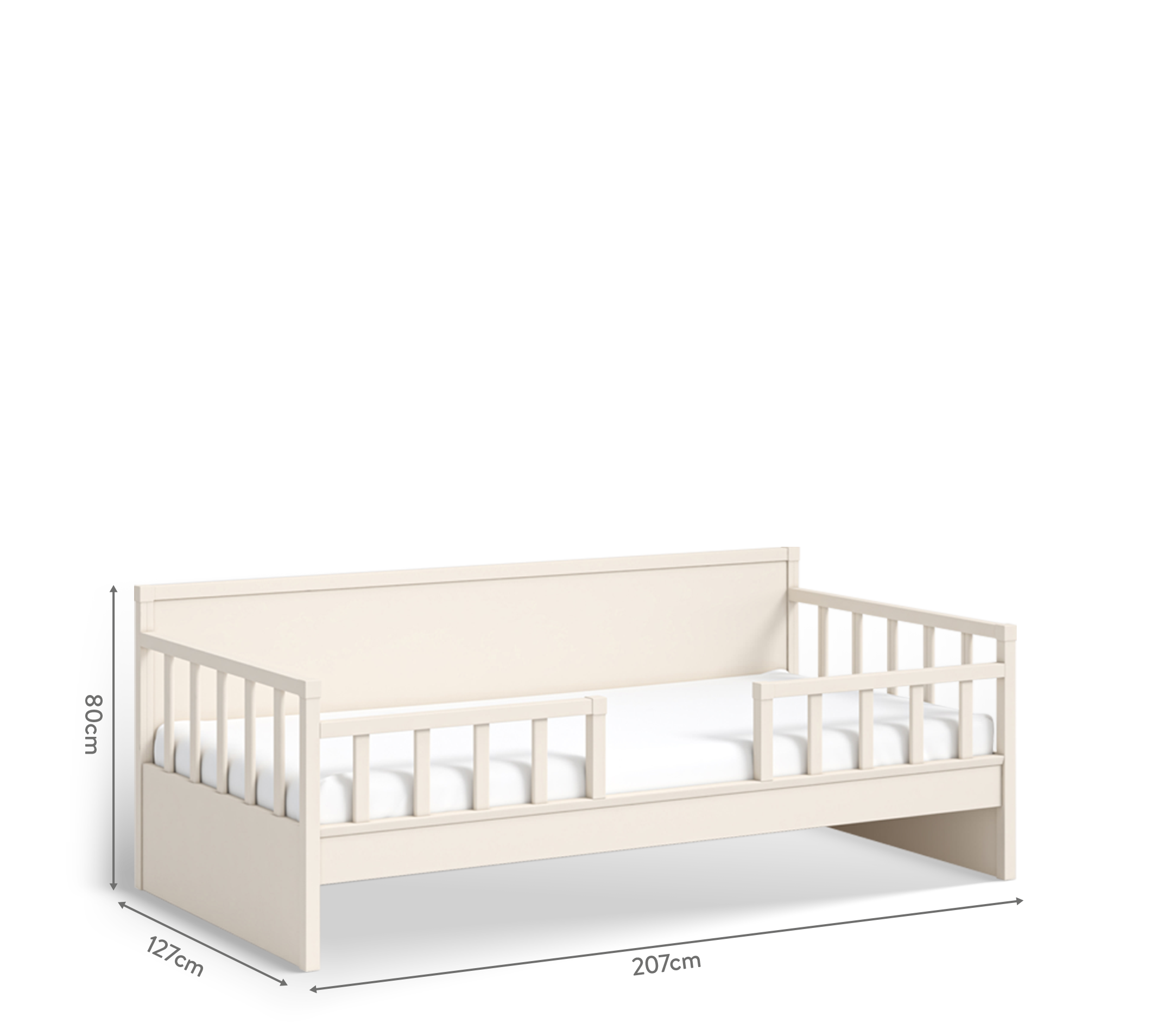 Letto Daybed Senza Tetto (Crema) (100x200 cm)