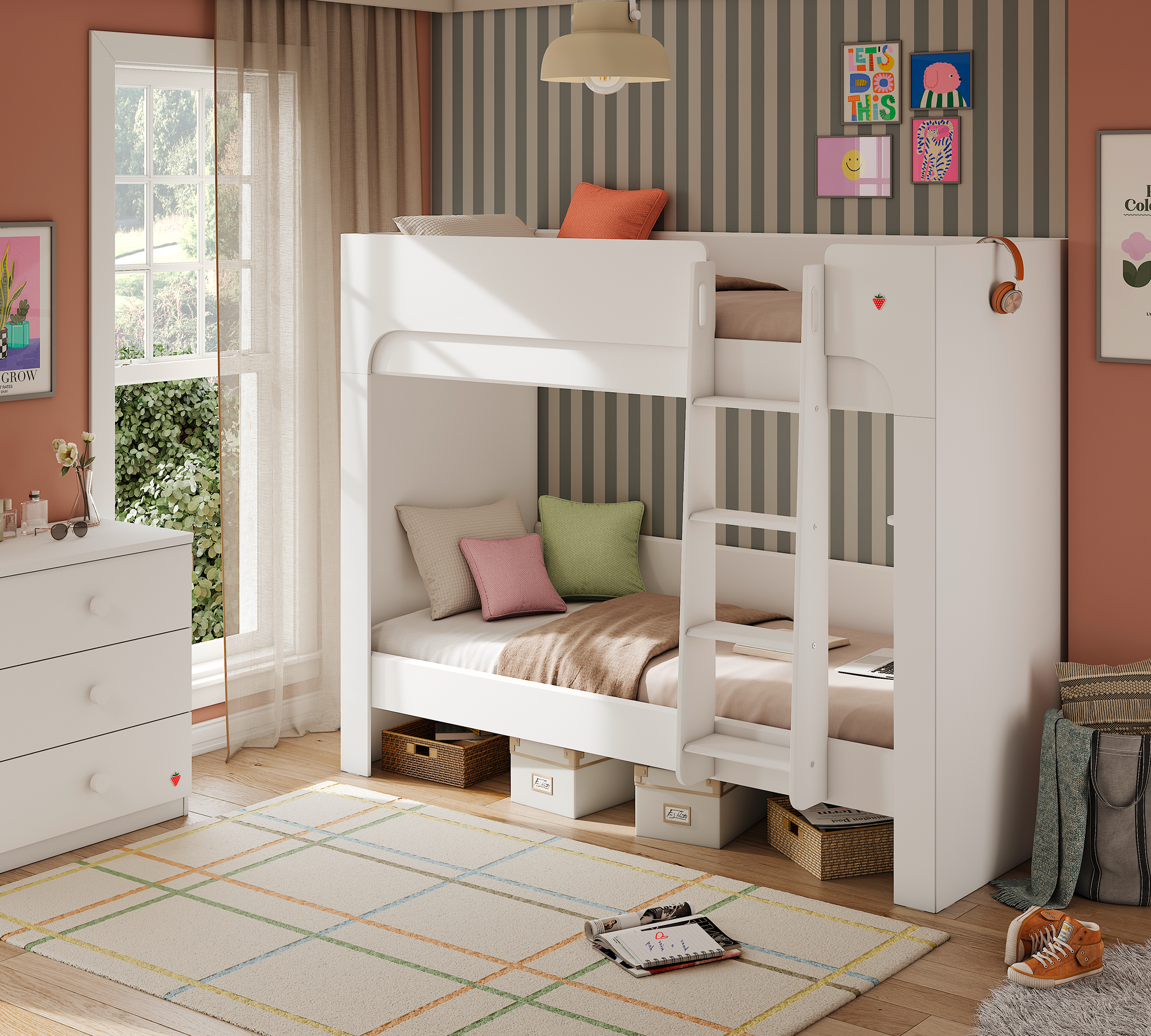 Letto a Castello Nest Bianco (90x200 cm)