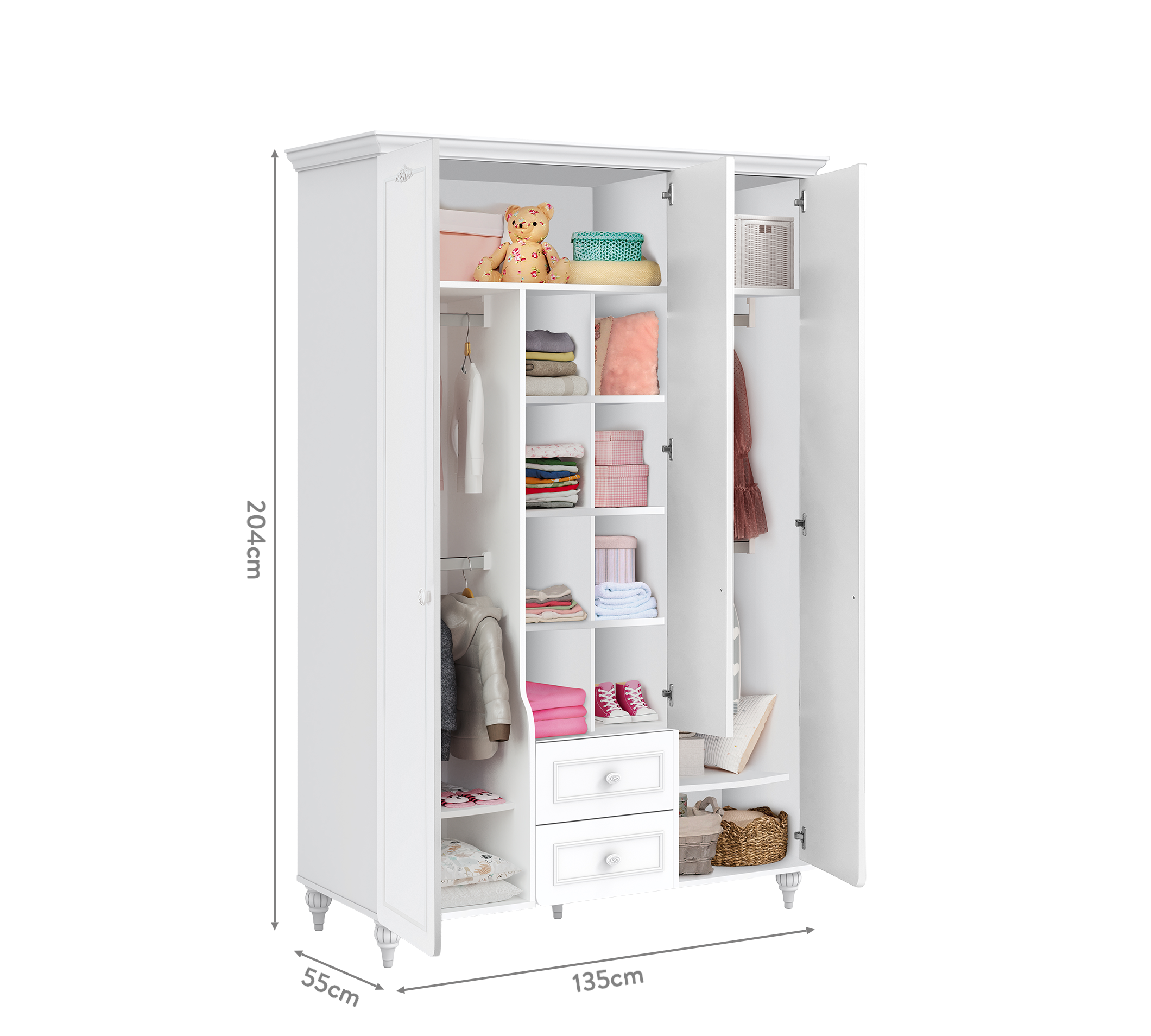 Armadio Baby Romantic a 3 Ante