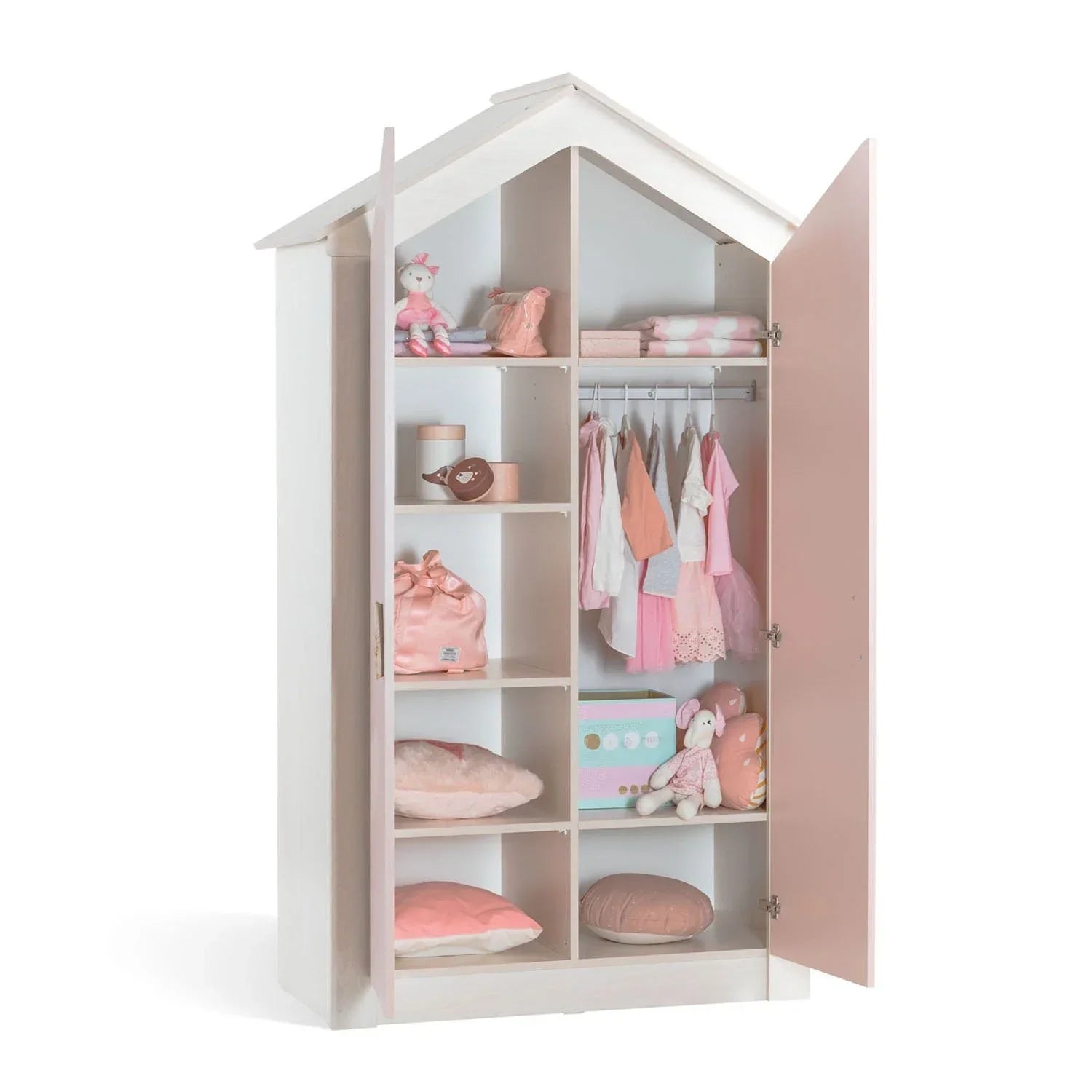Cameretta Completa Pink House Casetta + Materasso OMAGGIO: Letto, Armadio e Cassettiera