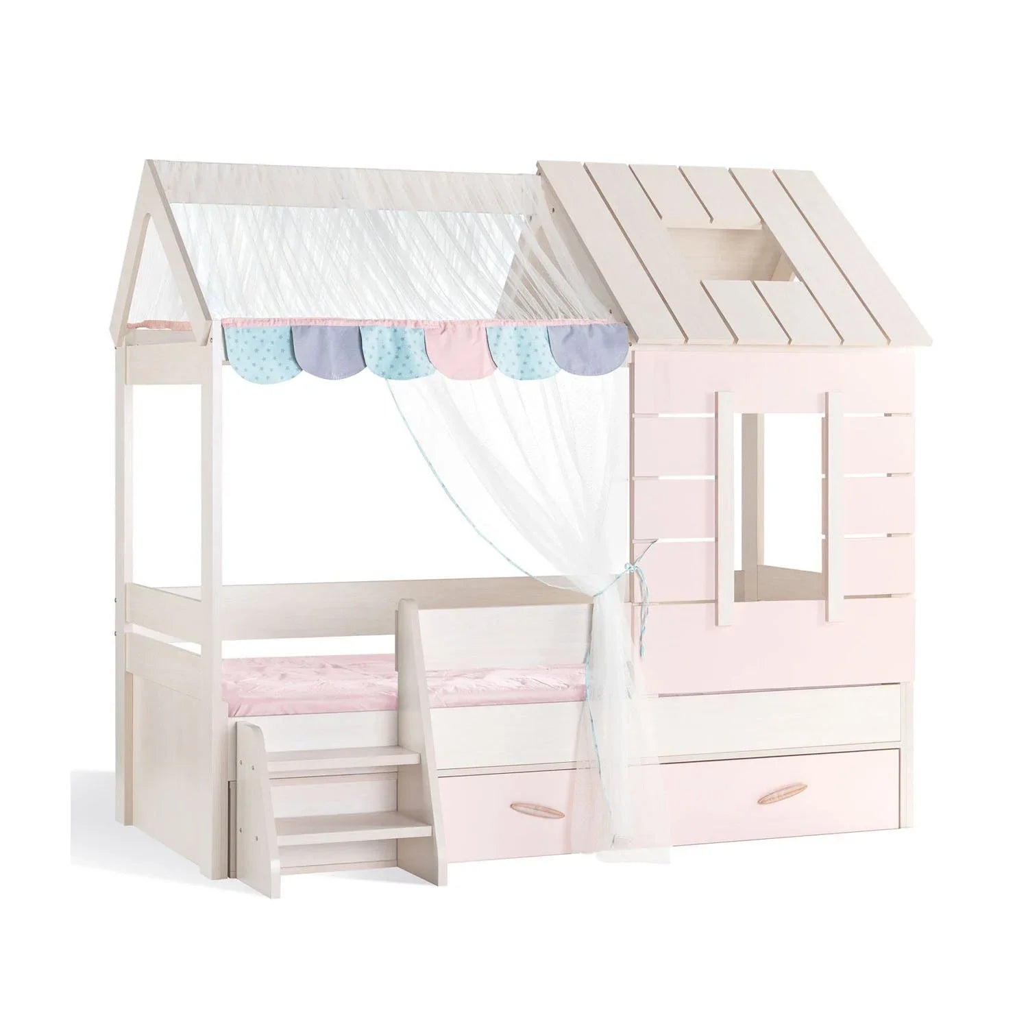 Cameretta Completa Pink House Casetta + Materasso OMAGGIO: Letto, Armadio e Cassettiera
