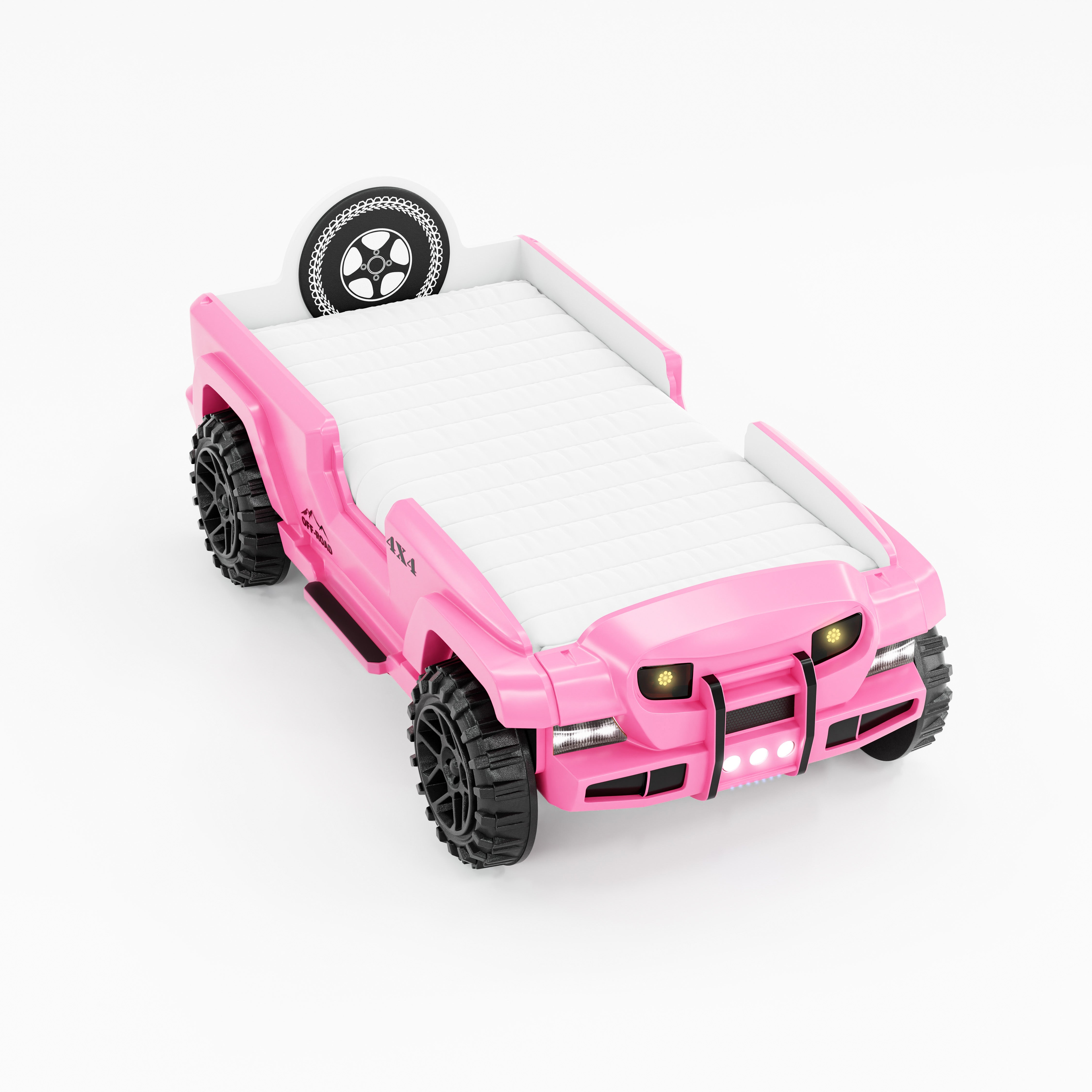 Letto Auto Jeep con LED - Rosa