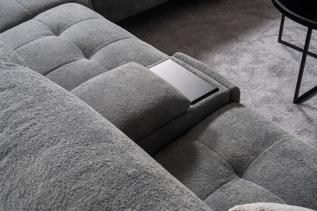 Divano Angolare Torino con Doppio Relax e Console