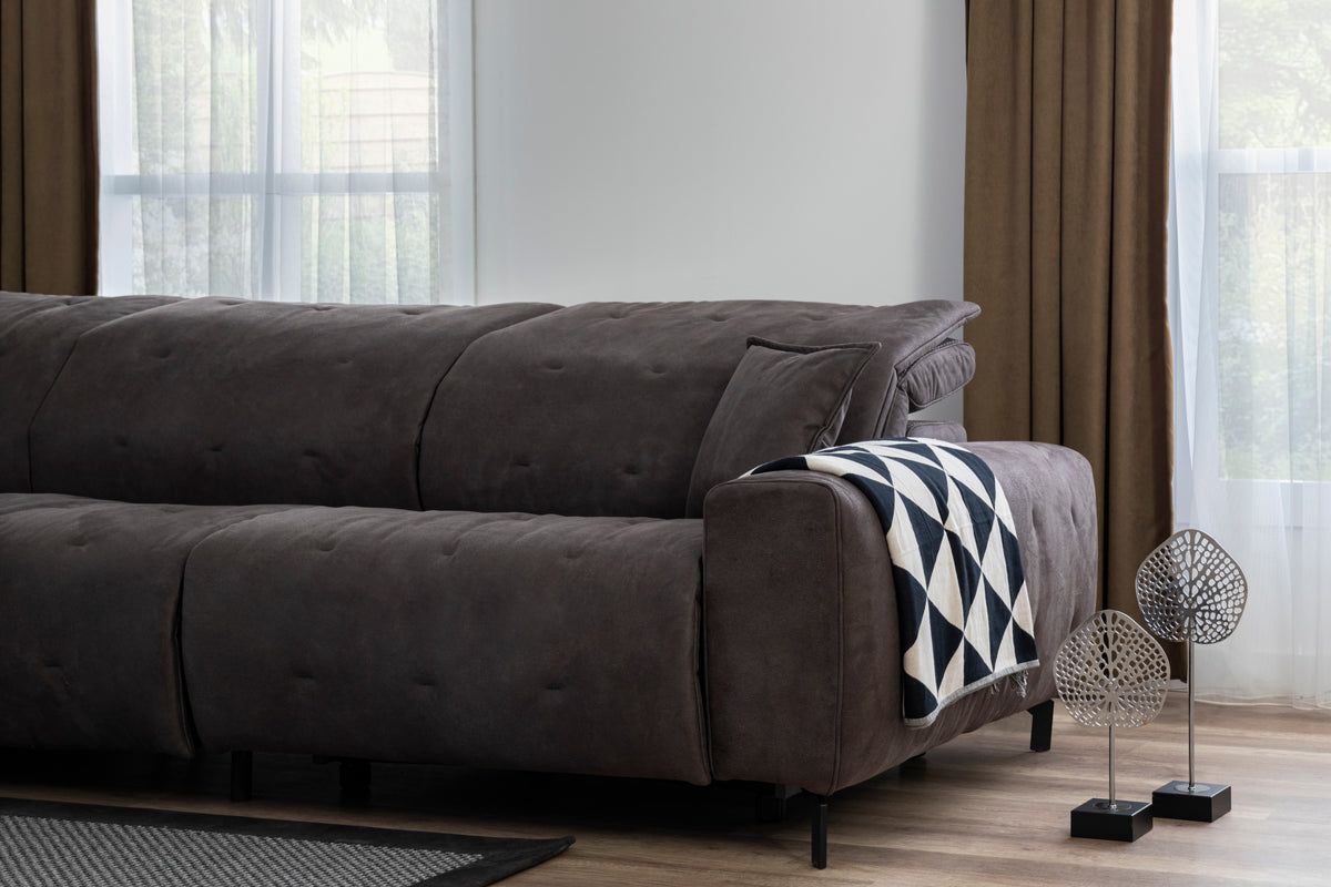 Divano Angolare Modulare Monaco con Doppio Recliner