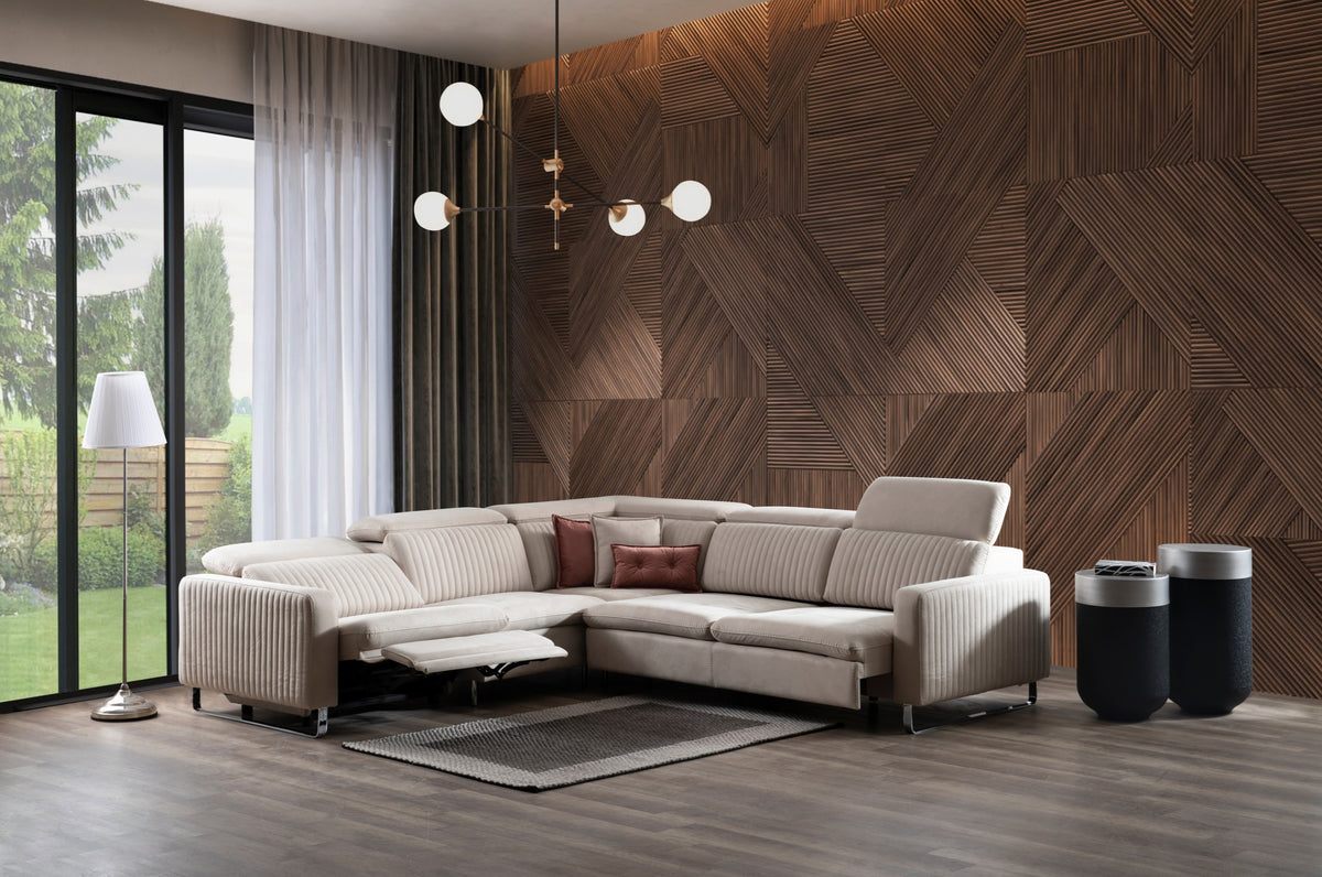 Divano Angolare Modulare Ravello con Recliner e Letto