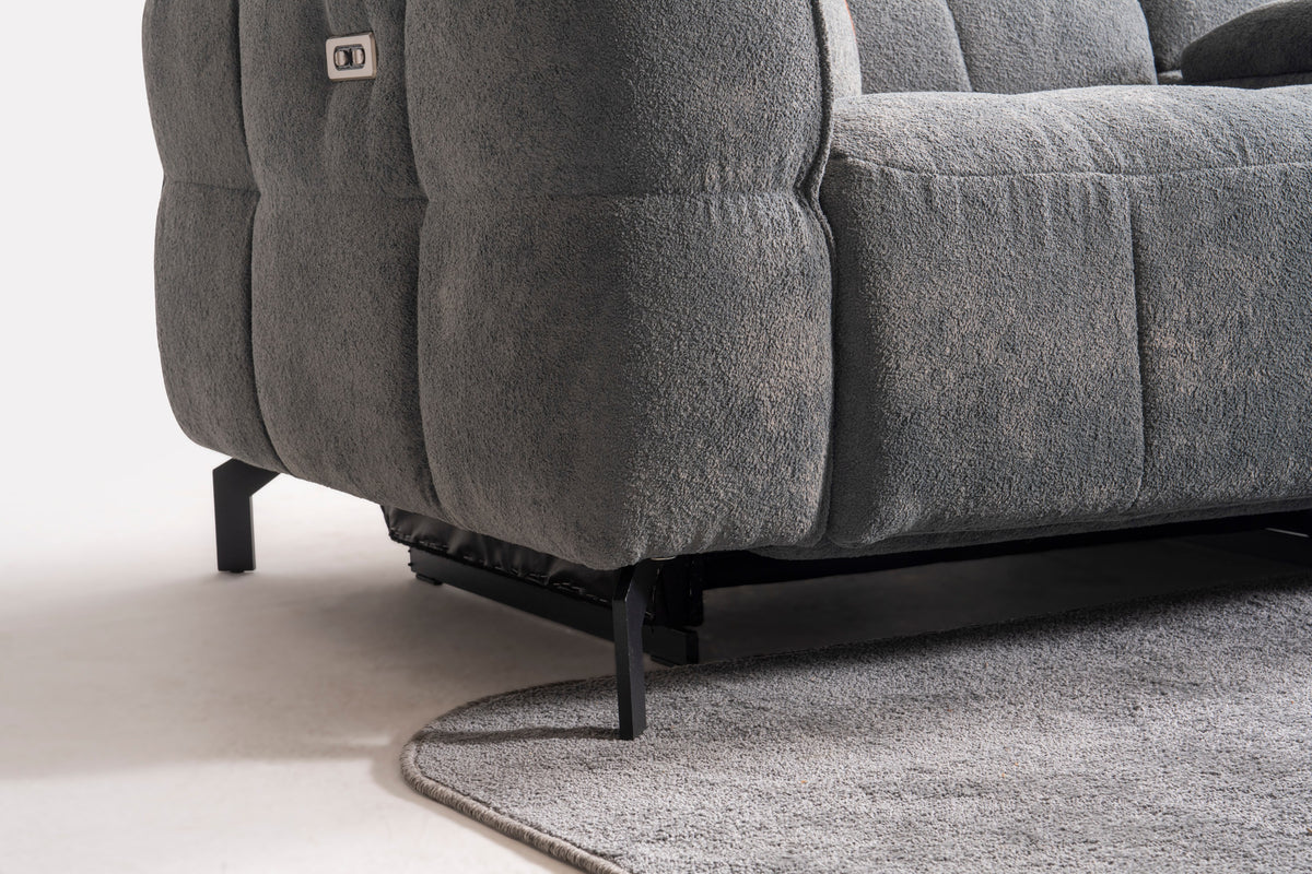 Divano Angolare Torino con Doppio Relax e Console