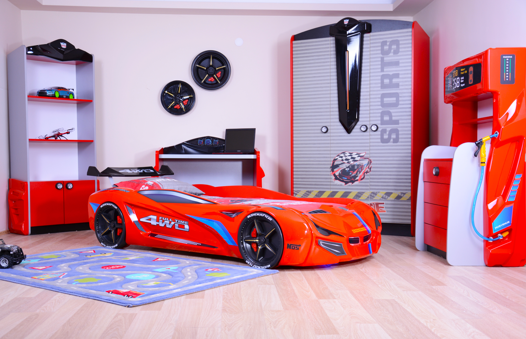 Letto Auto MVN1 con LED 90x190cm