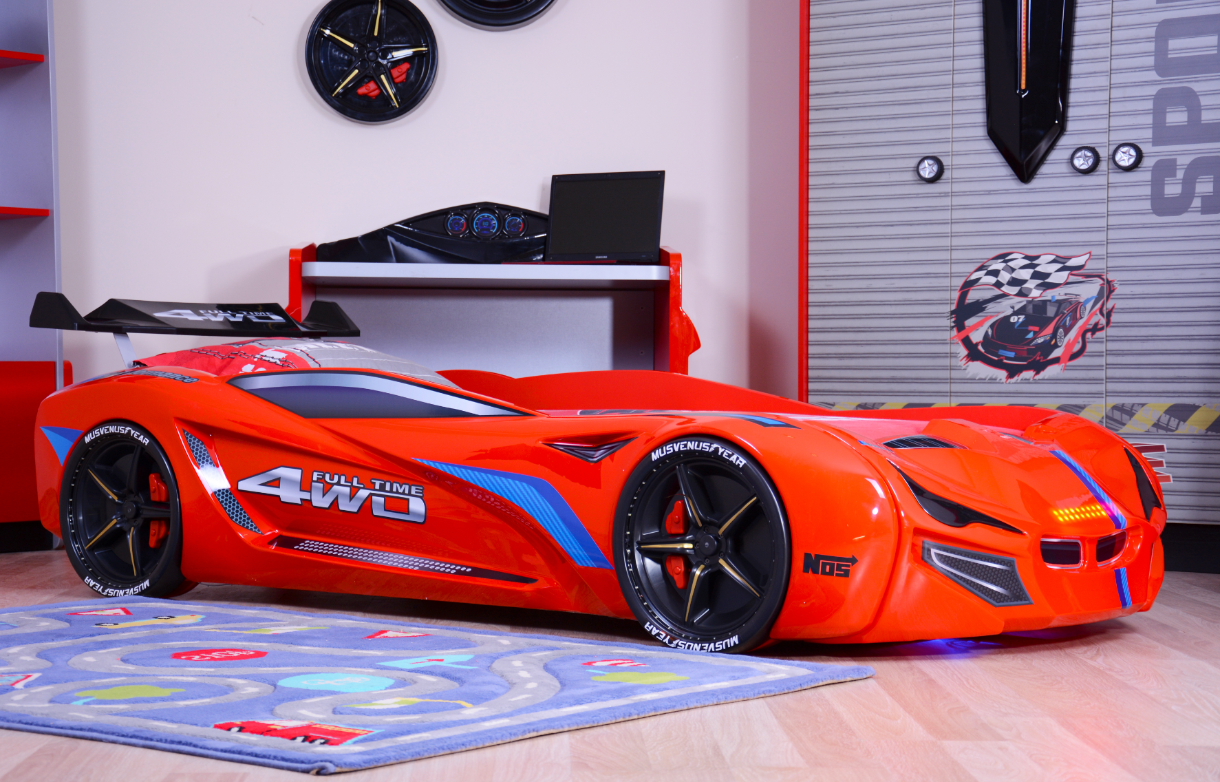 Letto Auto MVN1 con LED 90x190cm