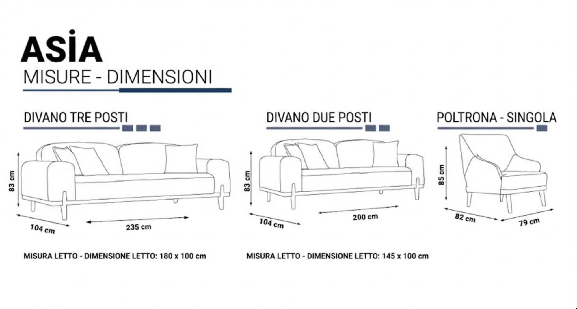 Asia Set Divani Moderni