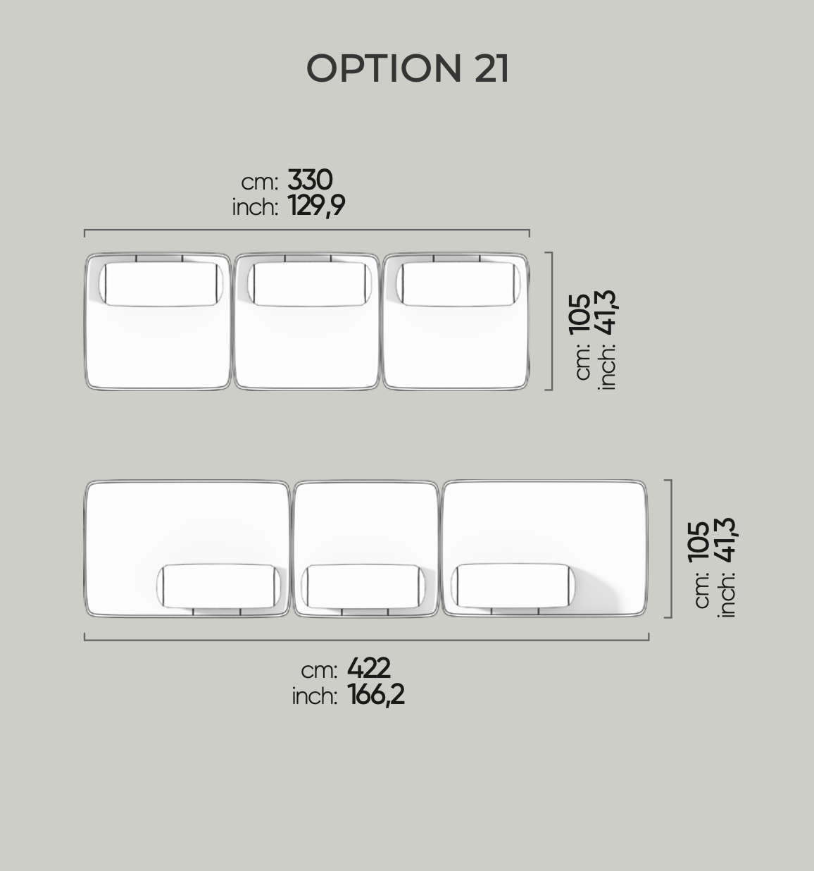 Divano Modulare Bon Bon Linea – Composizione 21