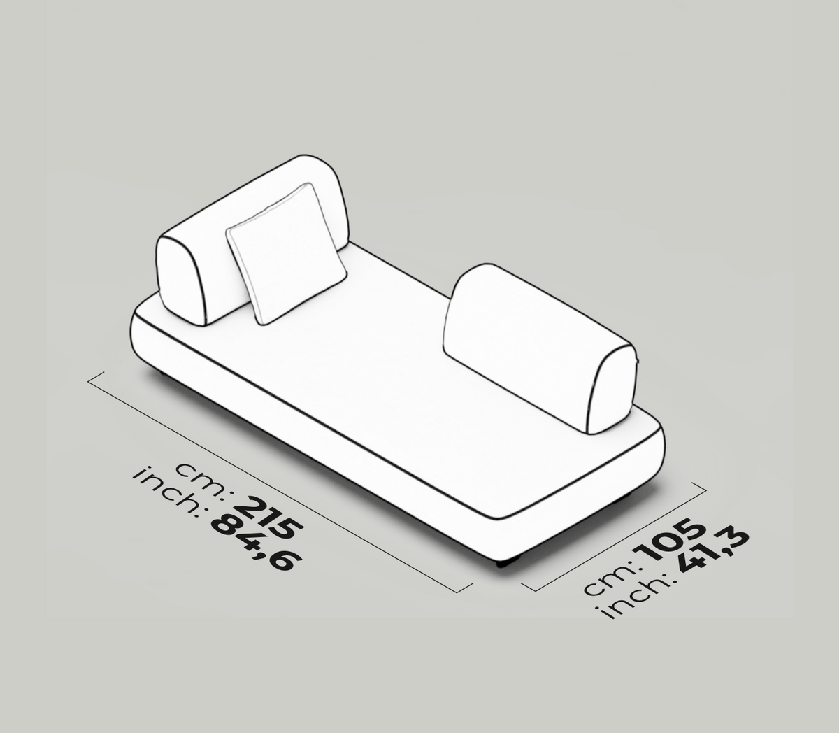 Divano Modulare Bon Bon Linea – Modulo Relax Doppio Schienale (Sinistro)
