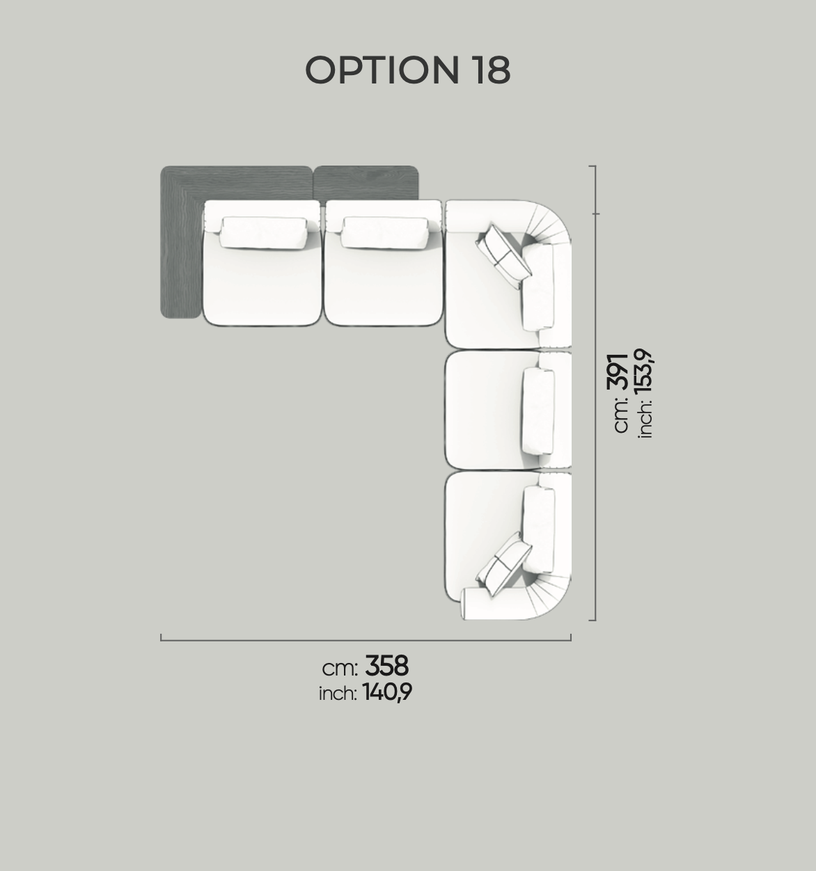Divano Modulare Kyoto – Composizione 18