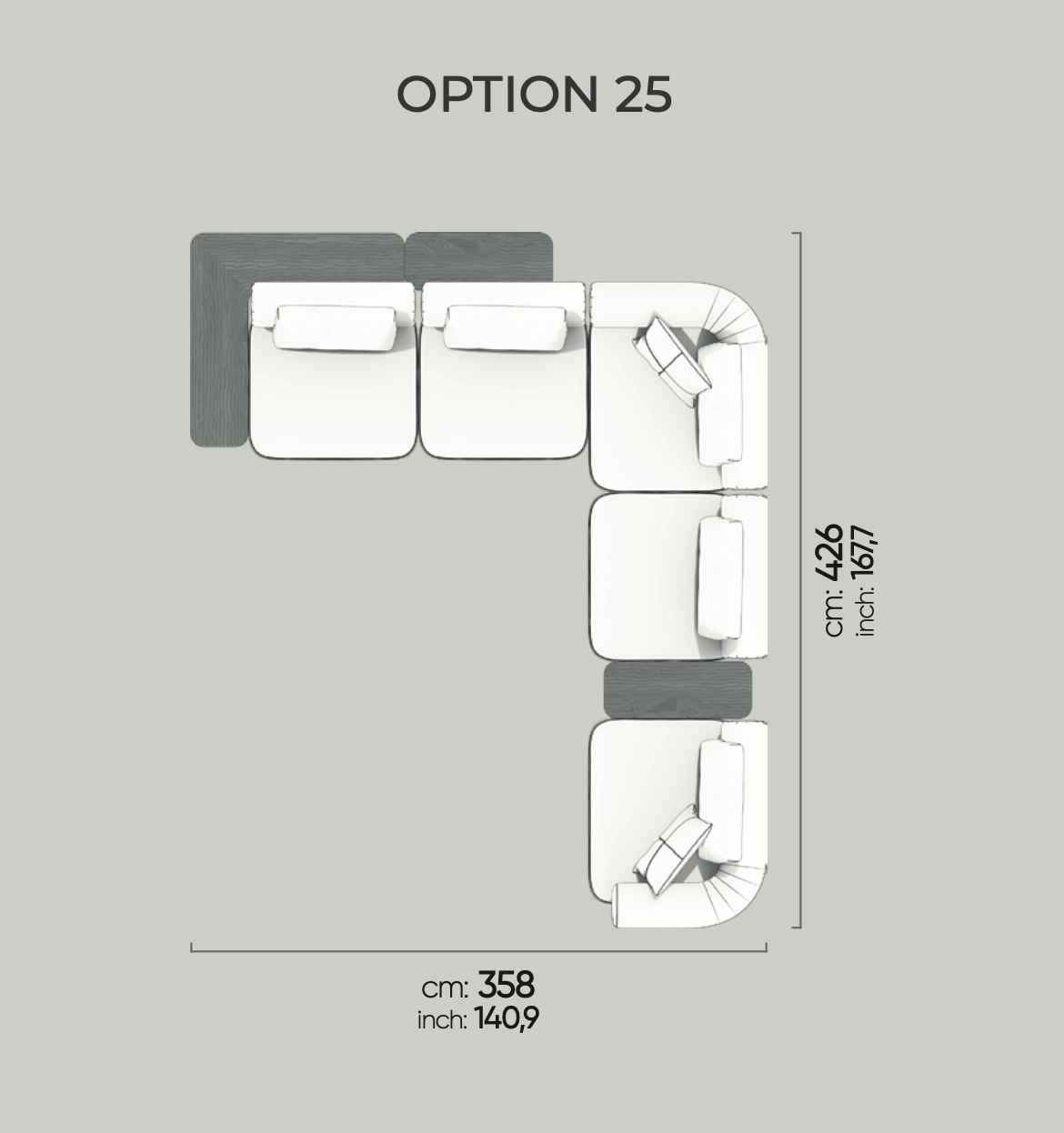 Divano Modulare Kyoto – Composizione 25