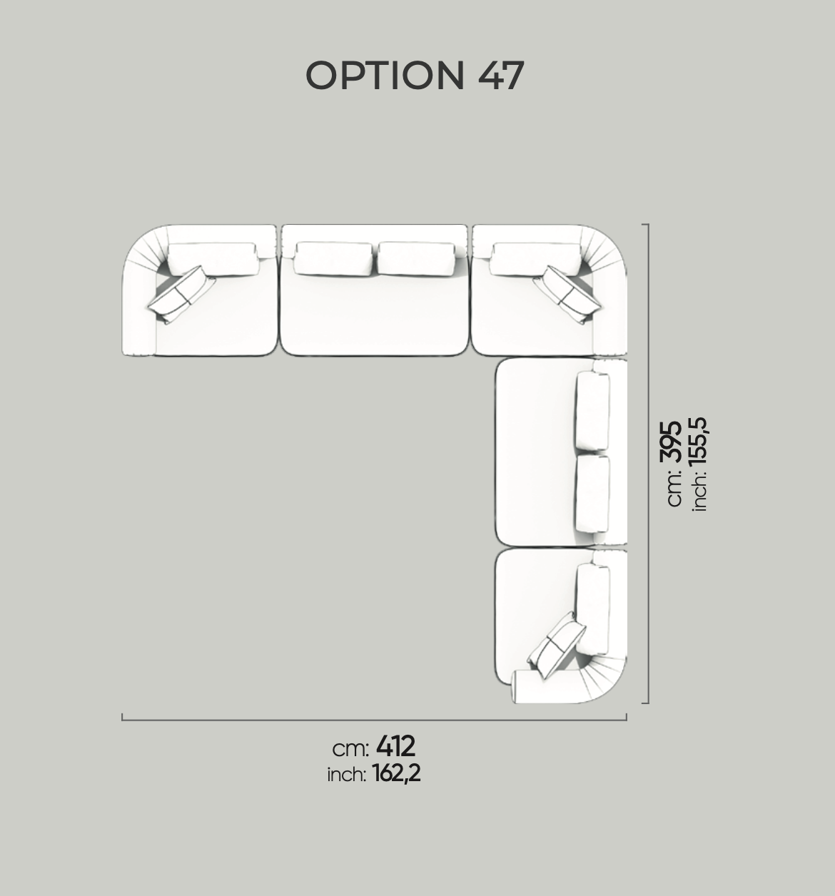 Divano Modulare Kyoto – Composizione 47