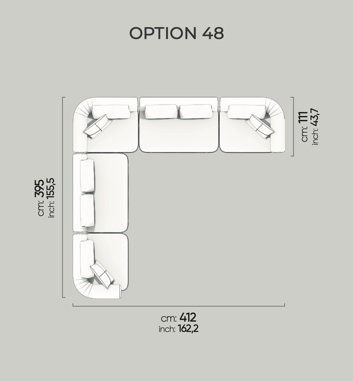 Divano Modulare Kyoto – Composizione 48