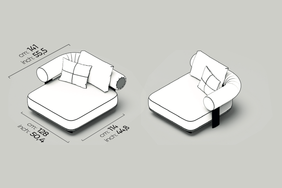 Divano Modulare Kyoto – Modulo Relax (Sinistro/Destro)