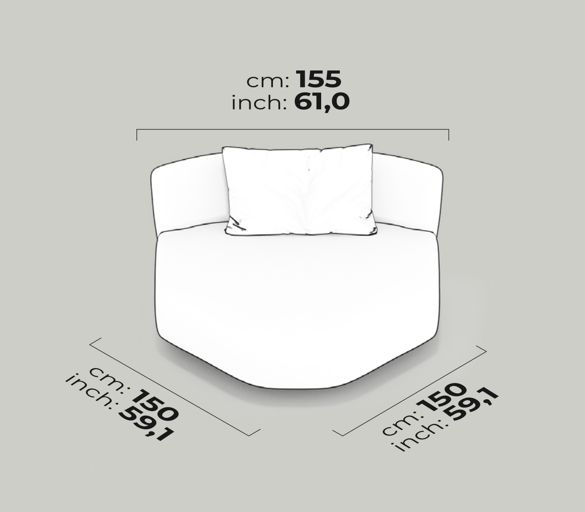 Divano Modulare Lugano – Modulo Living