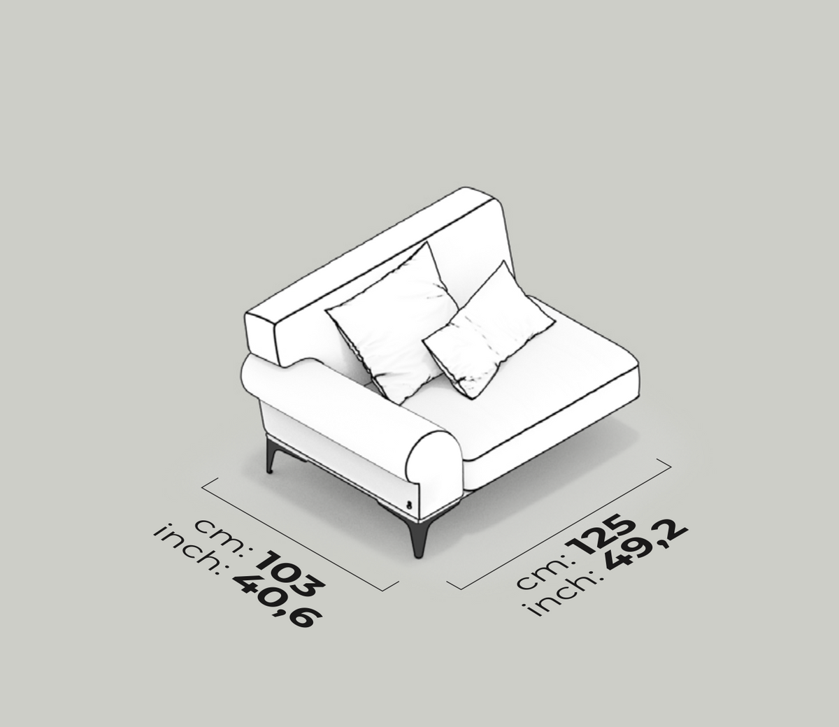 Divano Modulare Valencia – Modulo Bracciolo (Sinistro)