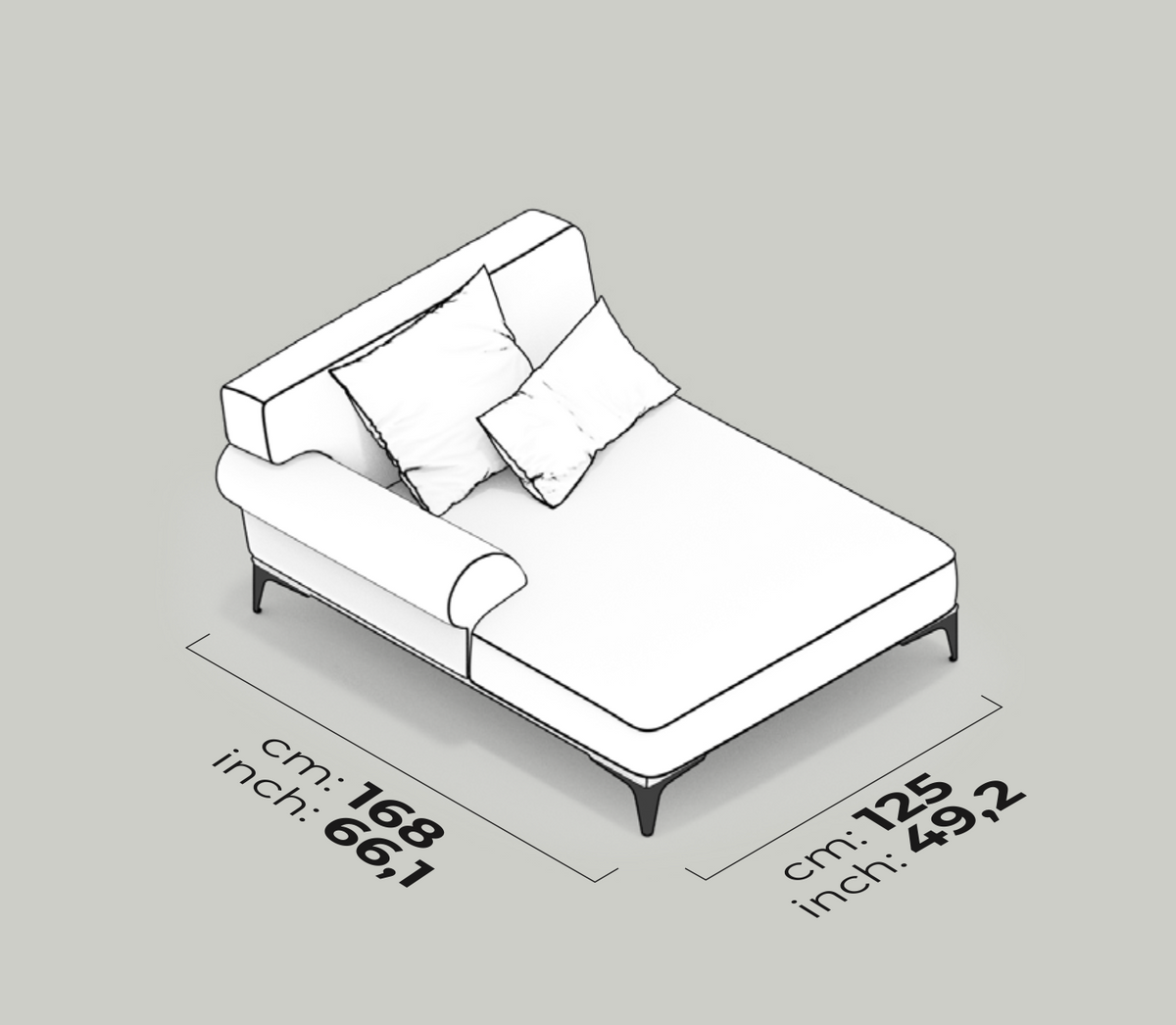 Divano Modulare Valencia – Modulo Relax (Sinistro)