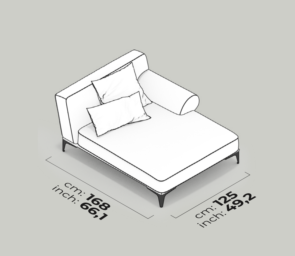 Divano Modulare Valencia – Modulo Relax (Destro)
