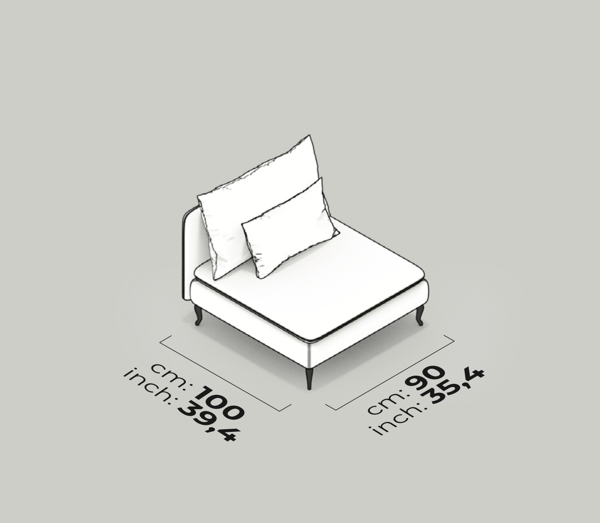 Divano Modulare Fox – Modulo Centrale