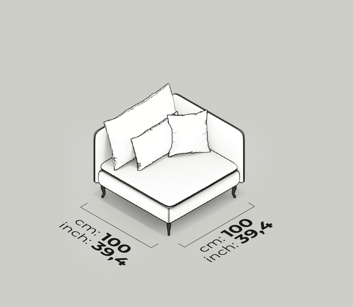 Divano Modulare Fox – Modulo Bracciolo (Destro)