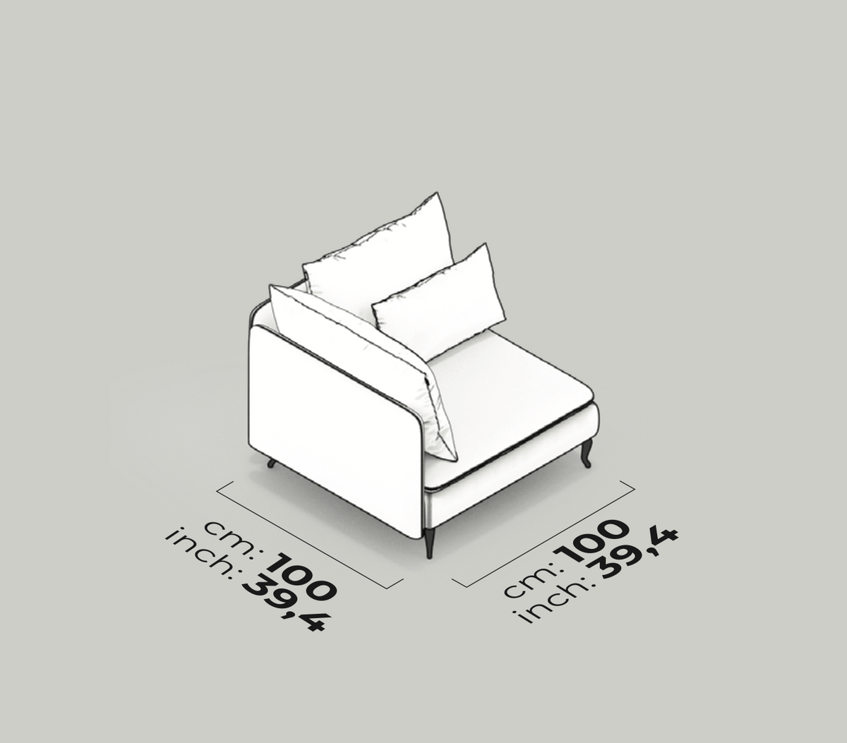 Divano Modulare Fox – Modulo Angolare