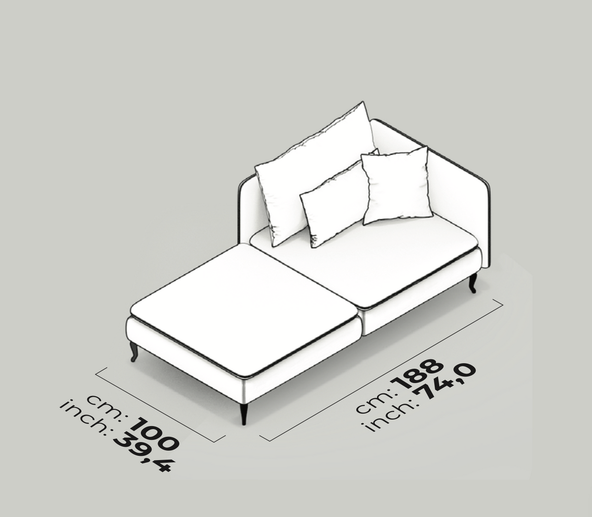 Divano Modulare Fox – Modulo Relax (Sinistro)